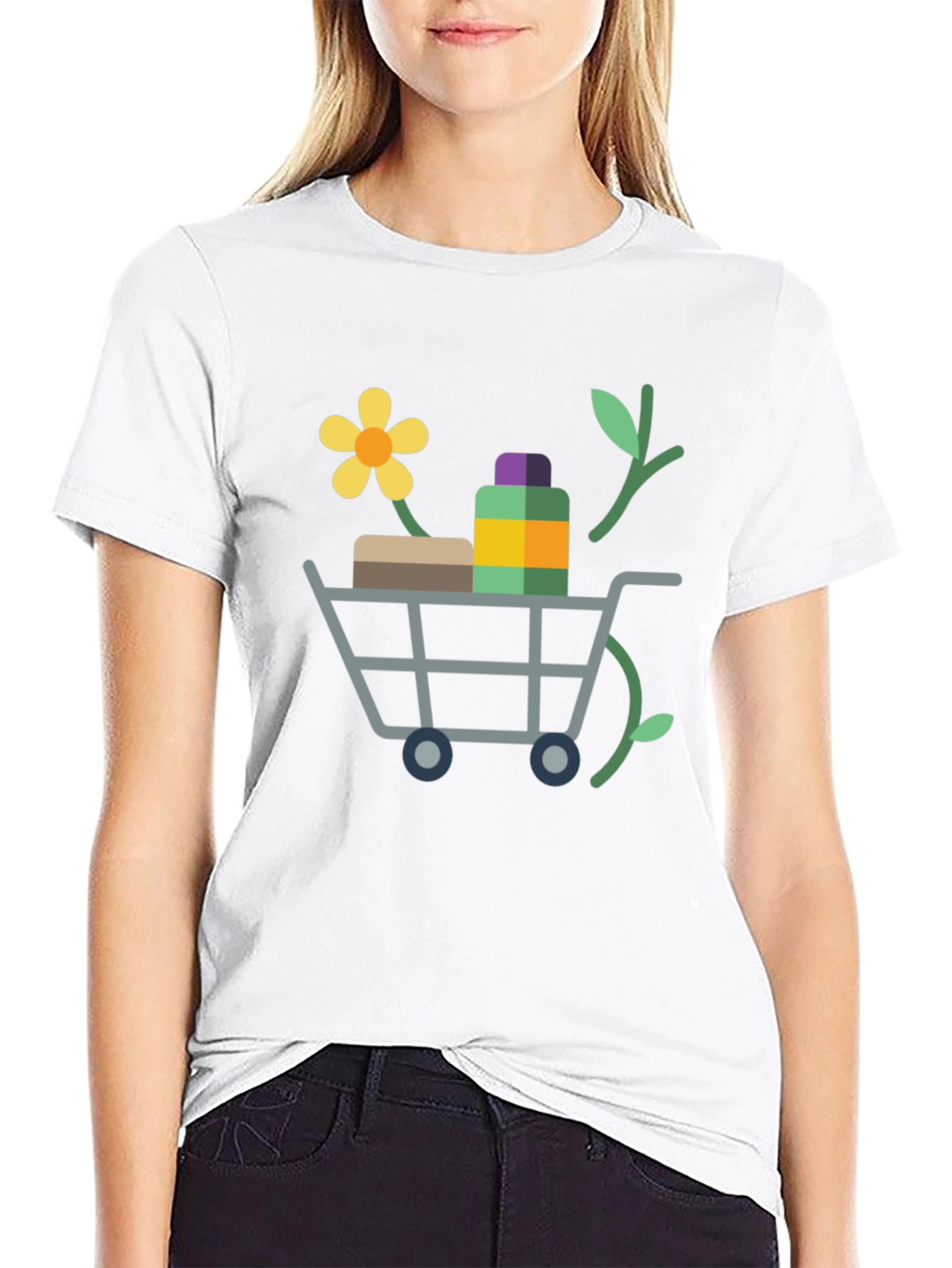 Eco-Friendly Shopping Cart Graphic Tee - 9