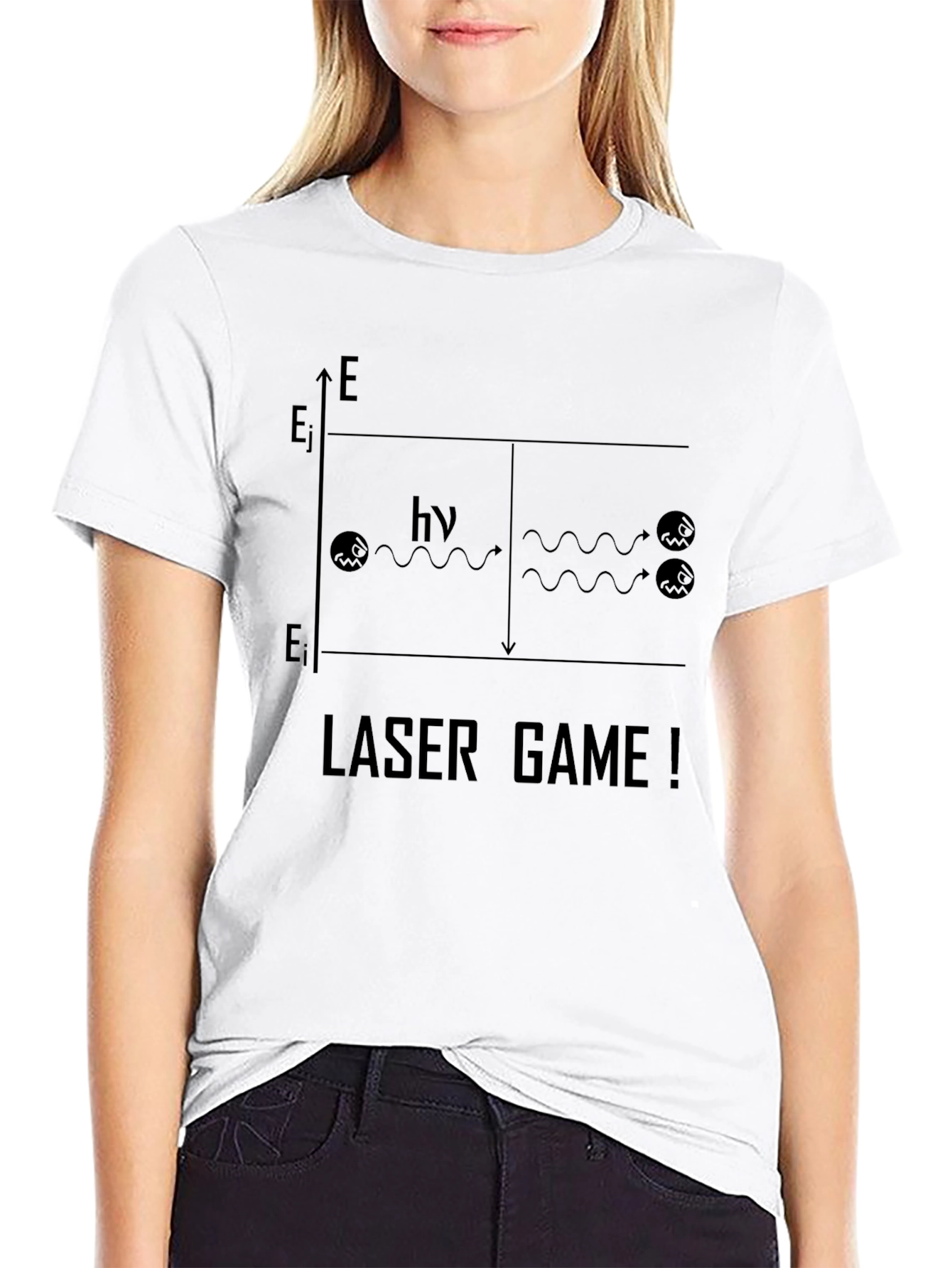 Black Laser Game T-Shirt: Physics Humor view 9