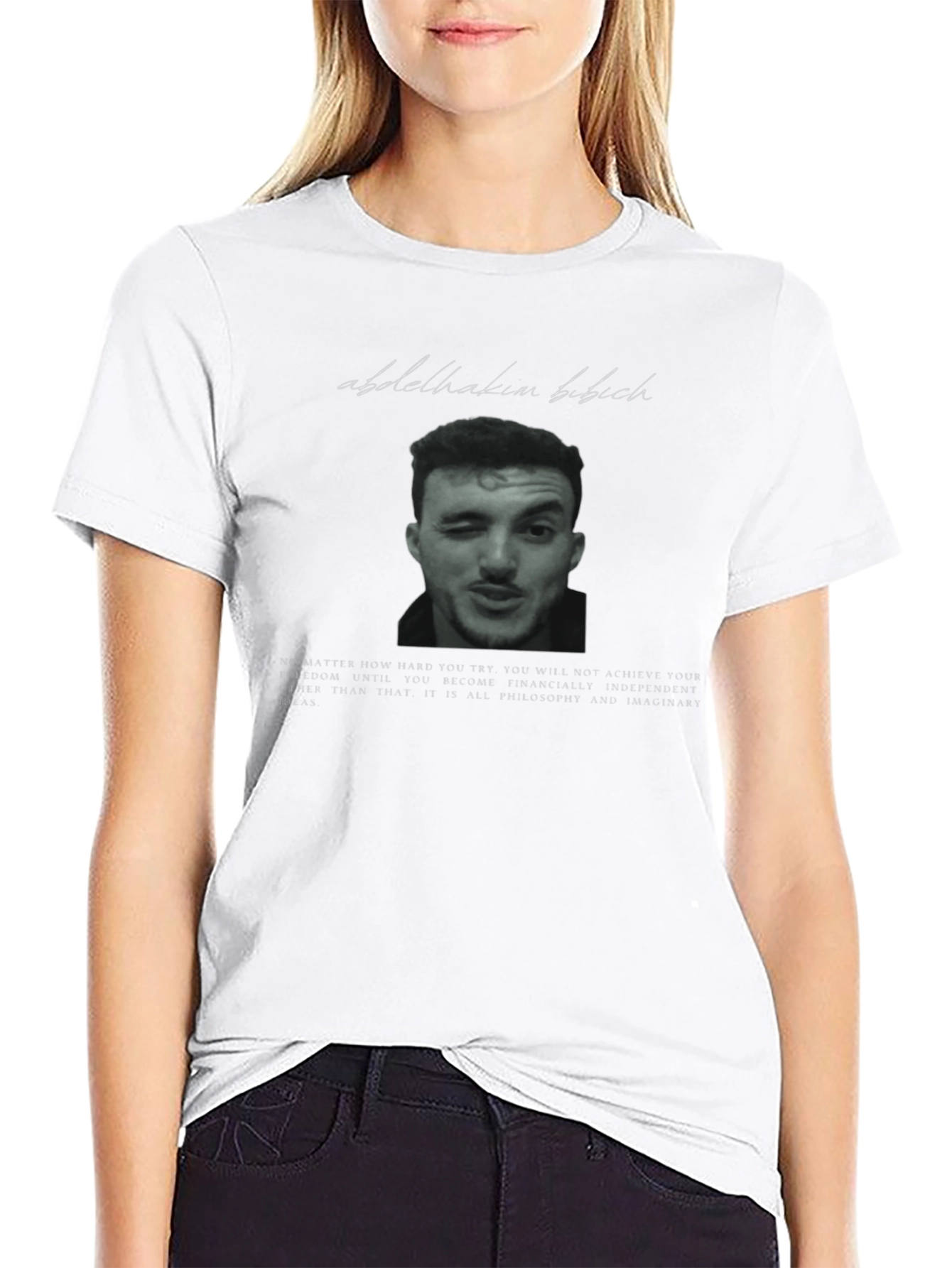 Black Abdelhakim Bibich Graphic T-Shirt view 9