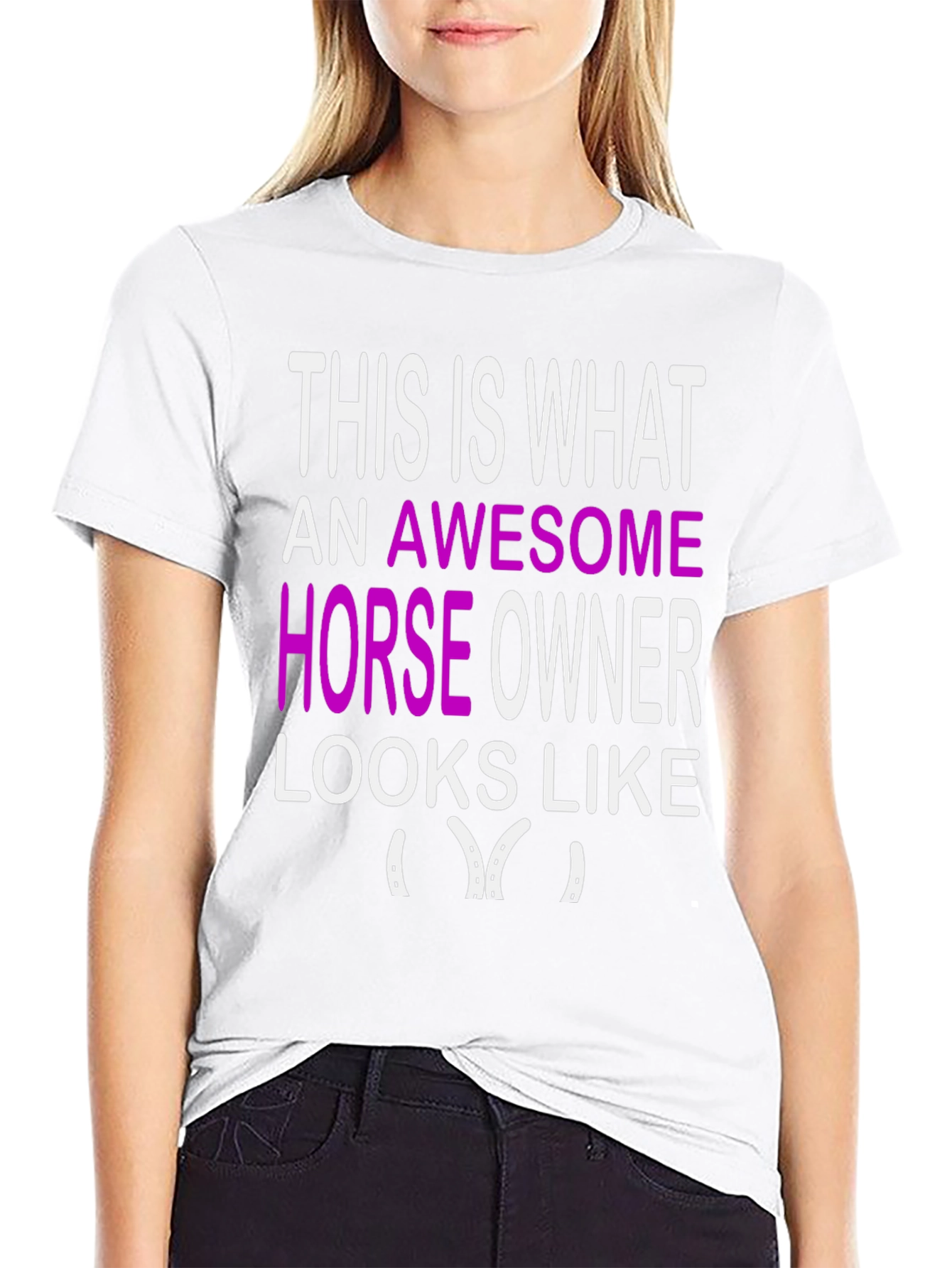 Black Awesome Horse Owner Graphic Tee - Black view 9
