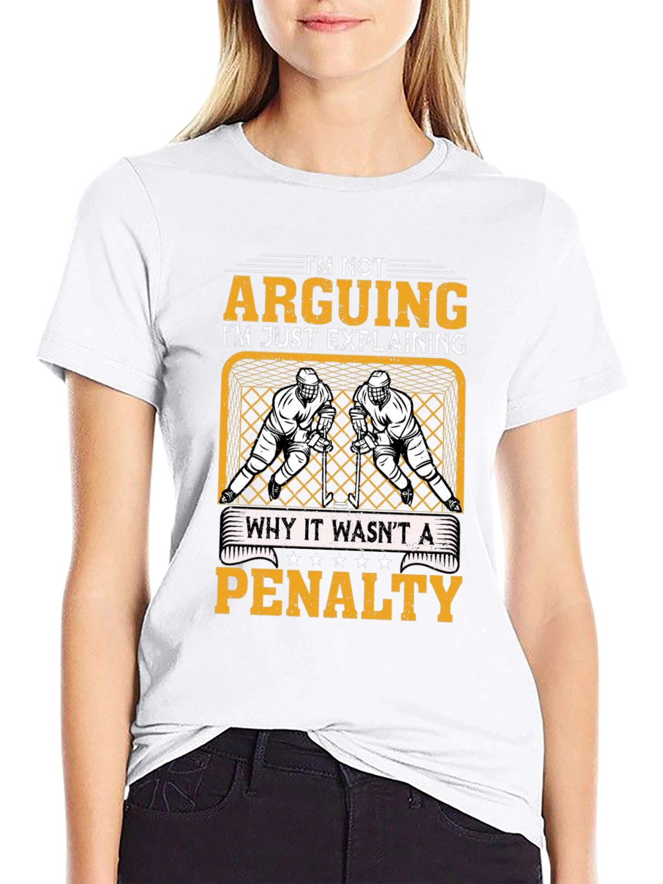 Black Hockey Penalty Argument T-Shirt view 9