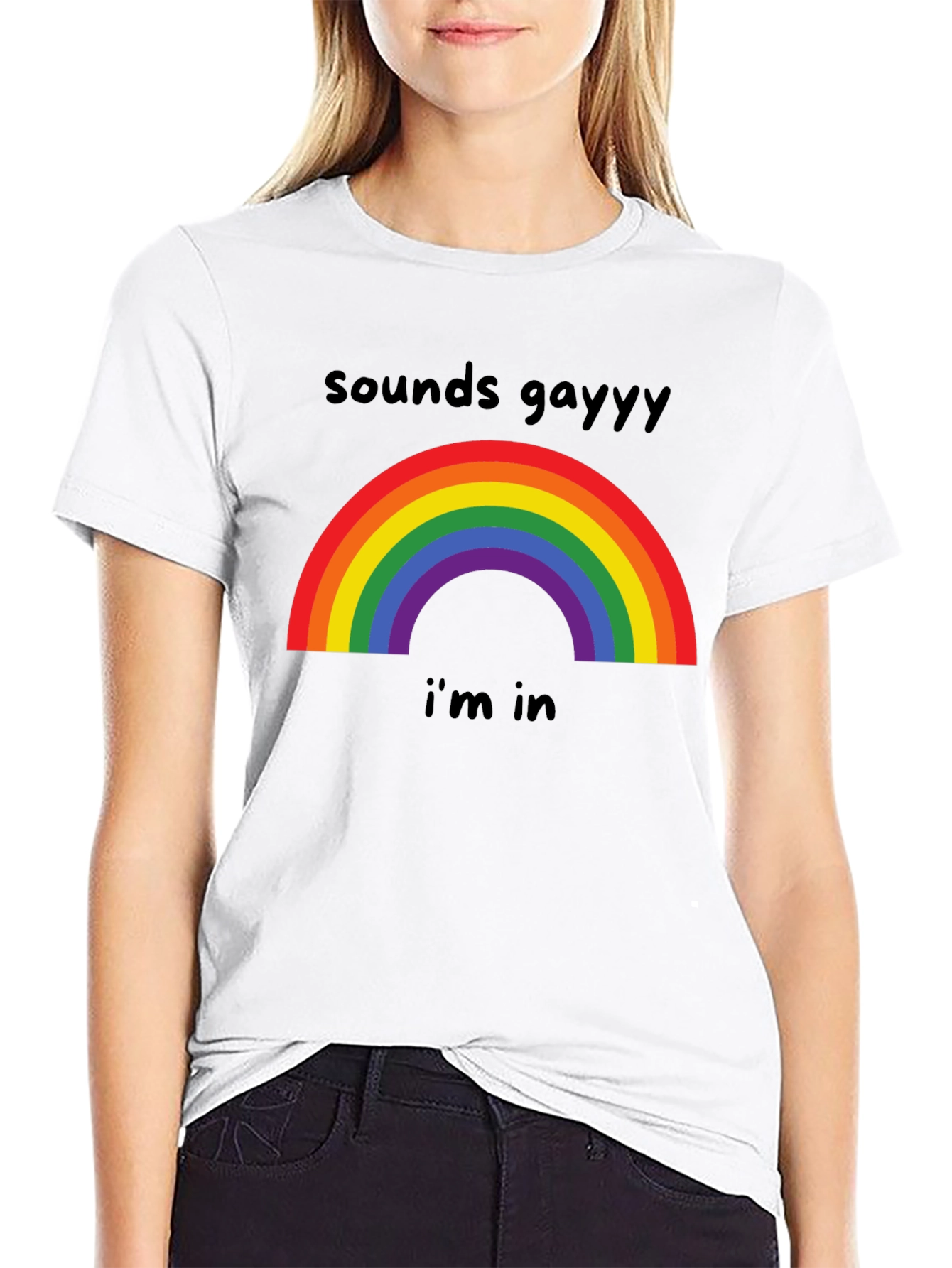 Black Sounds Gayy I'm In Black Graphic Tee view 9
