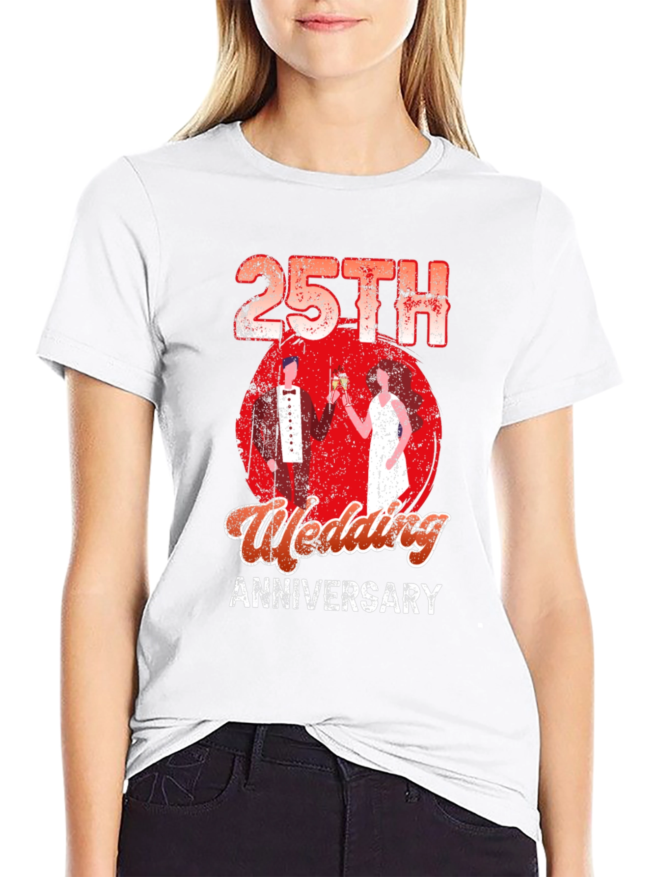 25th Wedding Anniversary Graphic T-Shirt - 9
