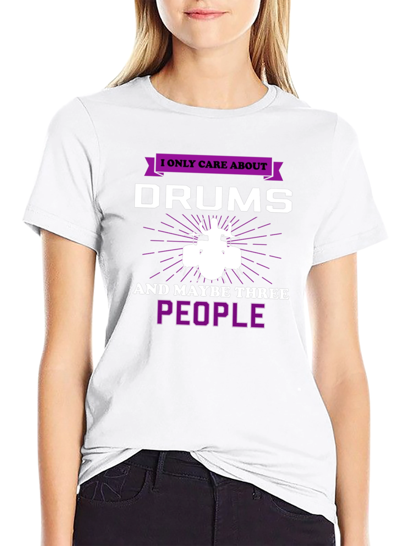 Black Drums & Three People Graphic Tee view 9