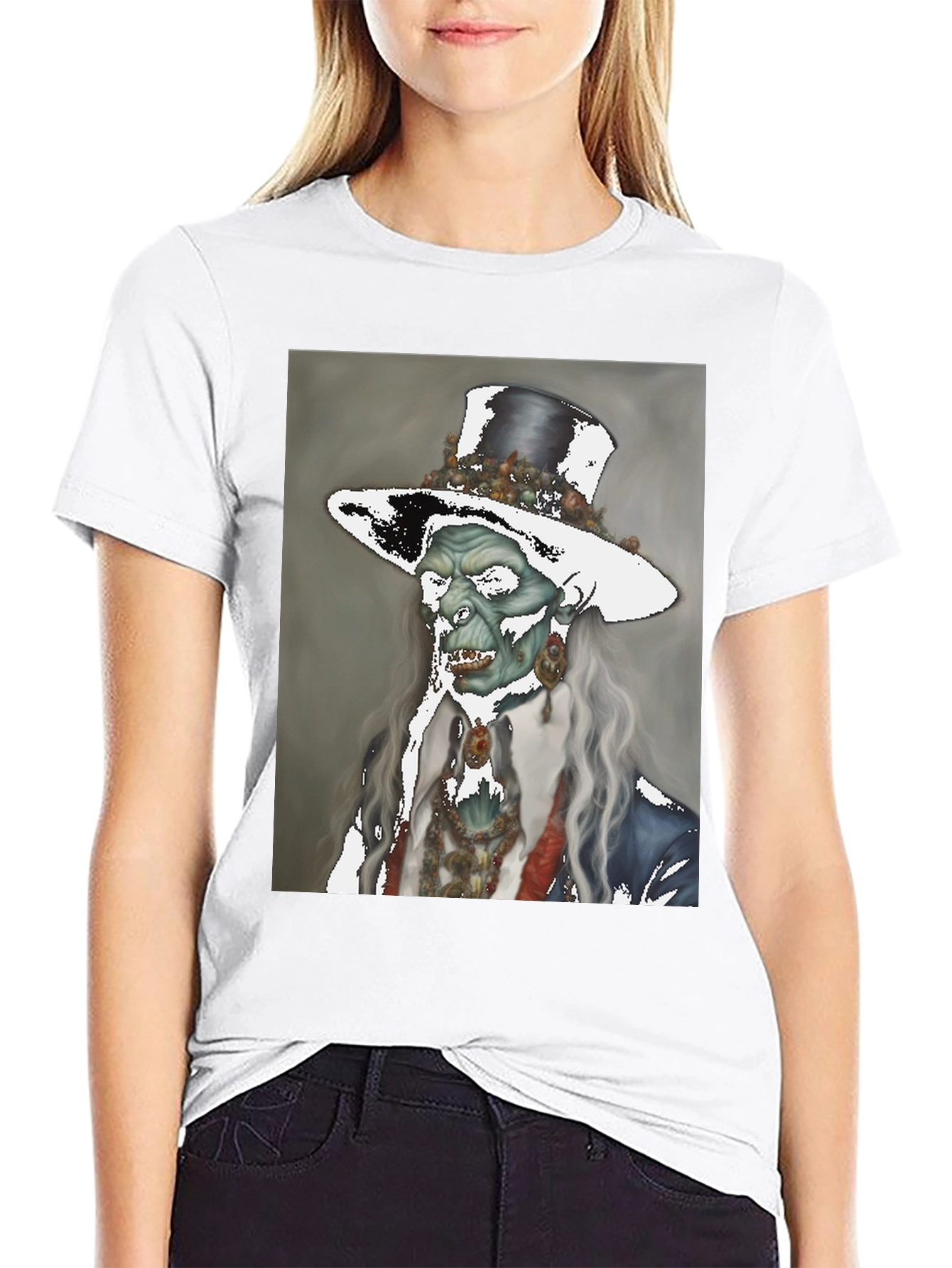 Black Zombie Gentleman T-Shirt - Undead Elegance view 9