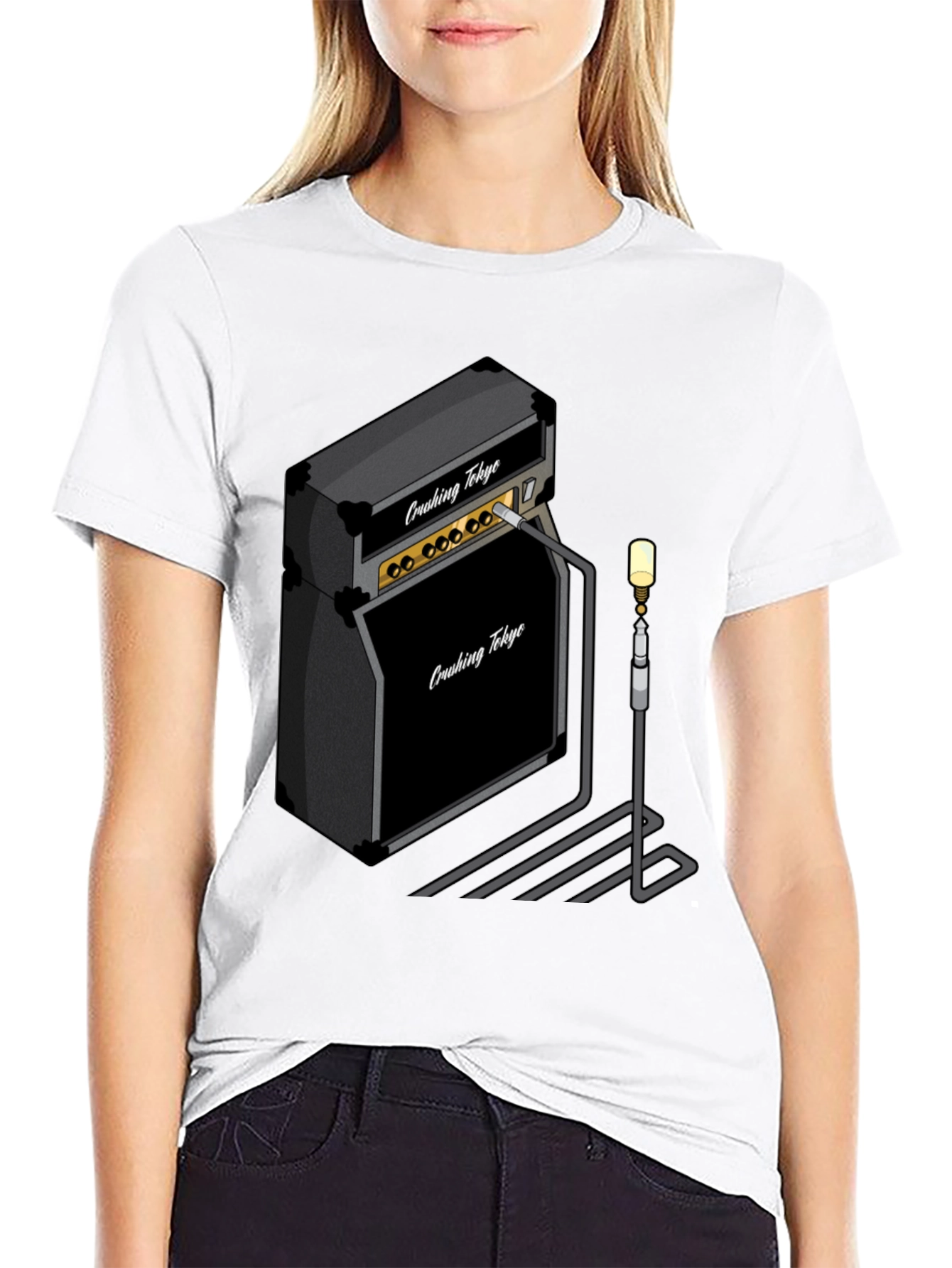 Black Crushing Tokyo Amp T-Shirt - Black Graphic Tee view 9