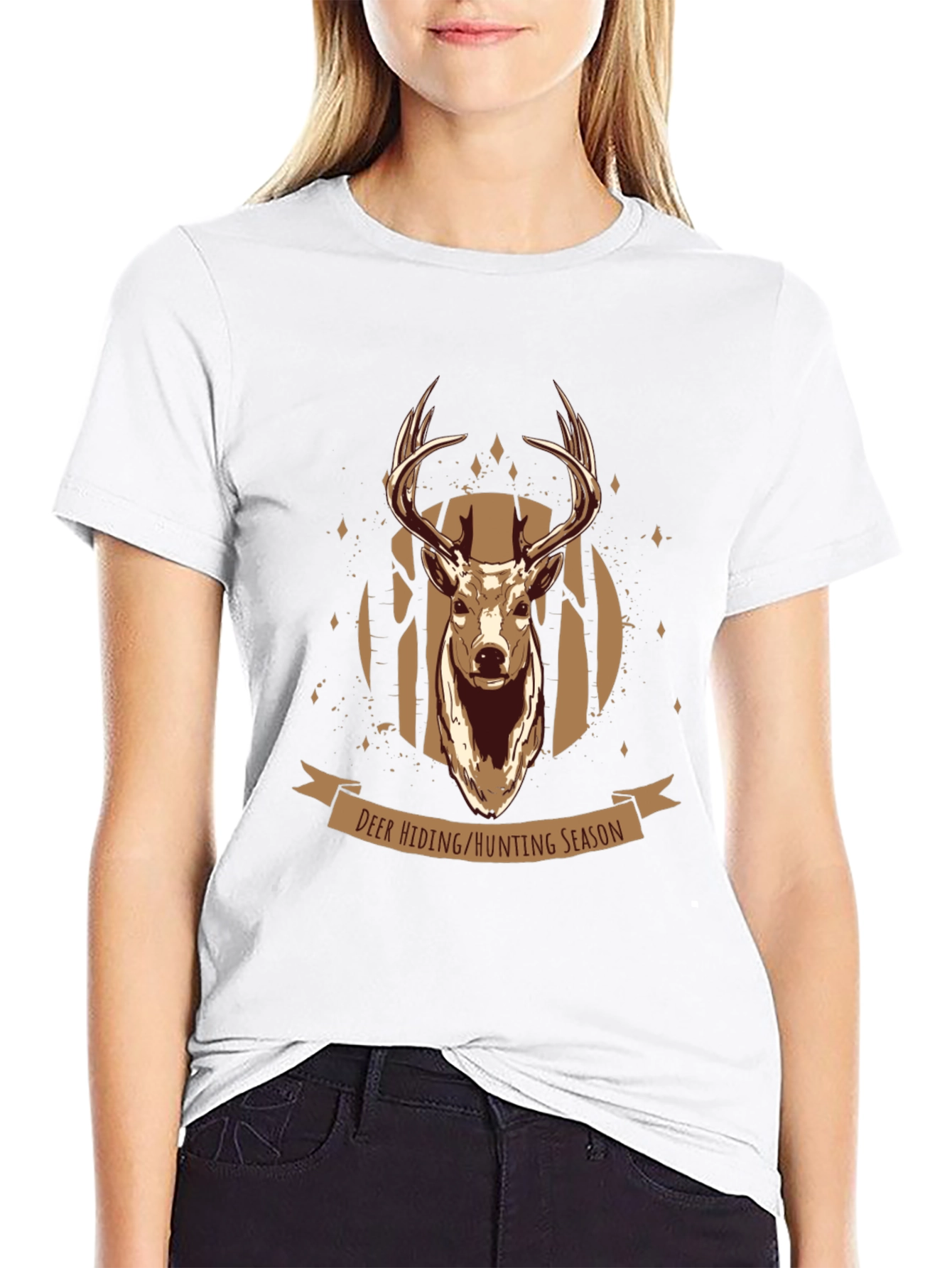 Black Deer Hunting Season Graphic Tee view 9