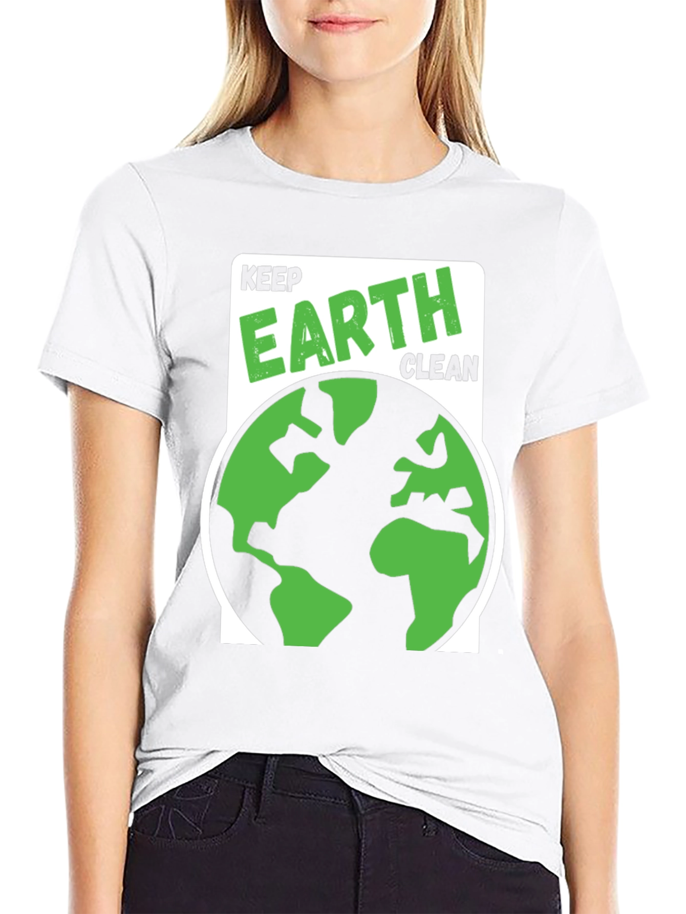 Black Keep Earth Clean Graphic T-Shirt view 9