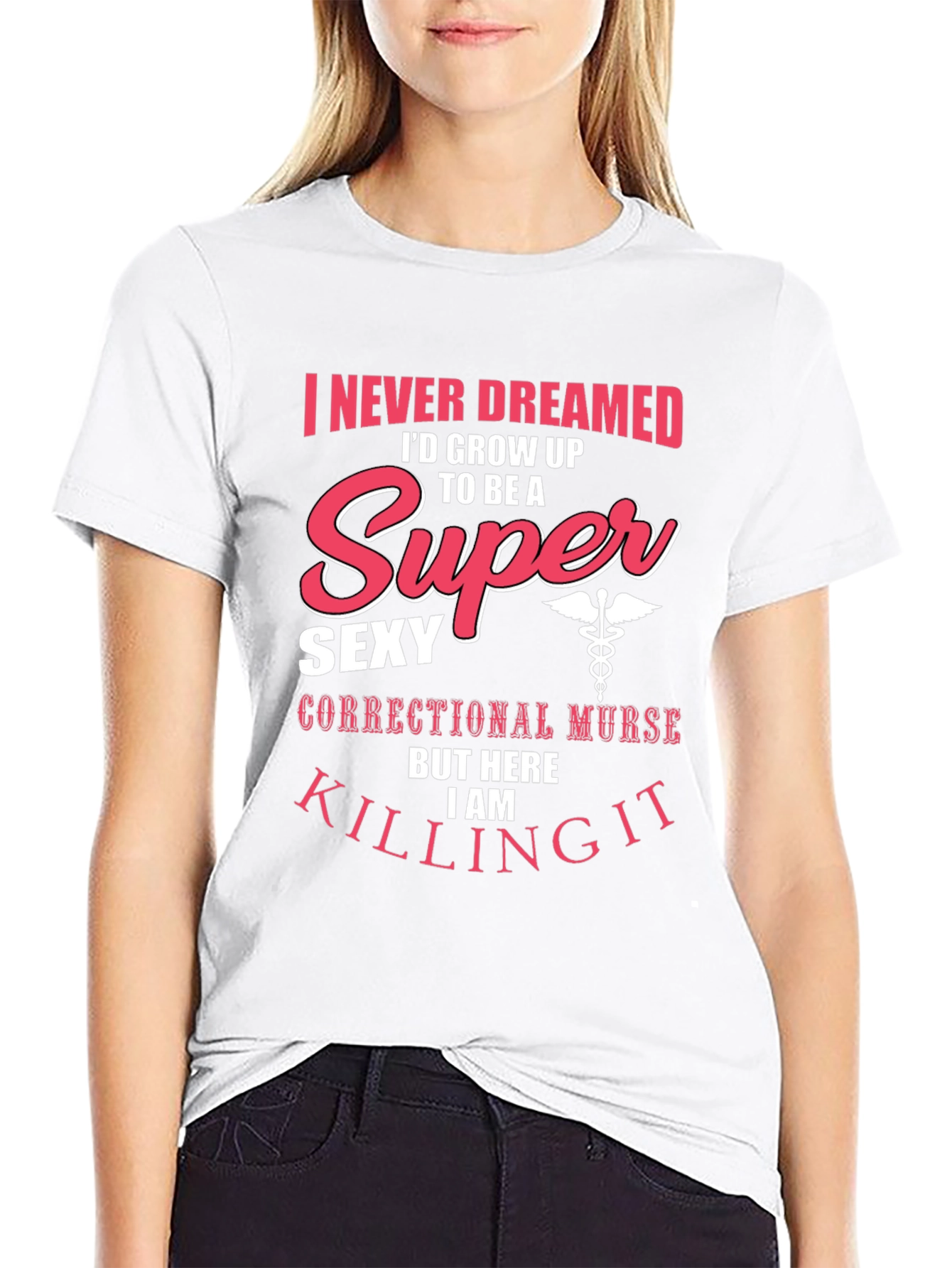 Black Super Sexy Correctional Nurse T-Shirt view 9