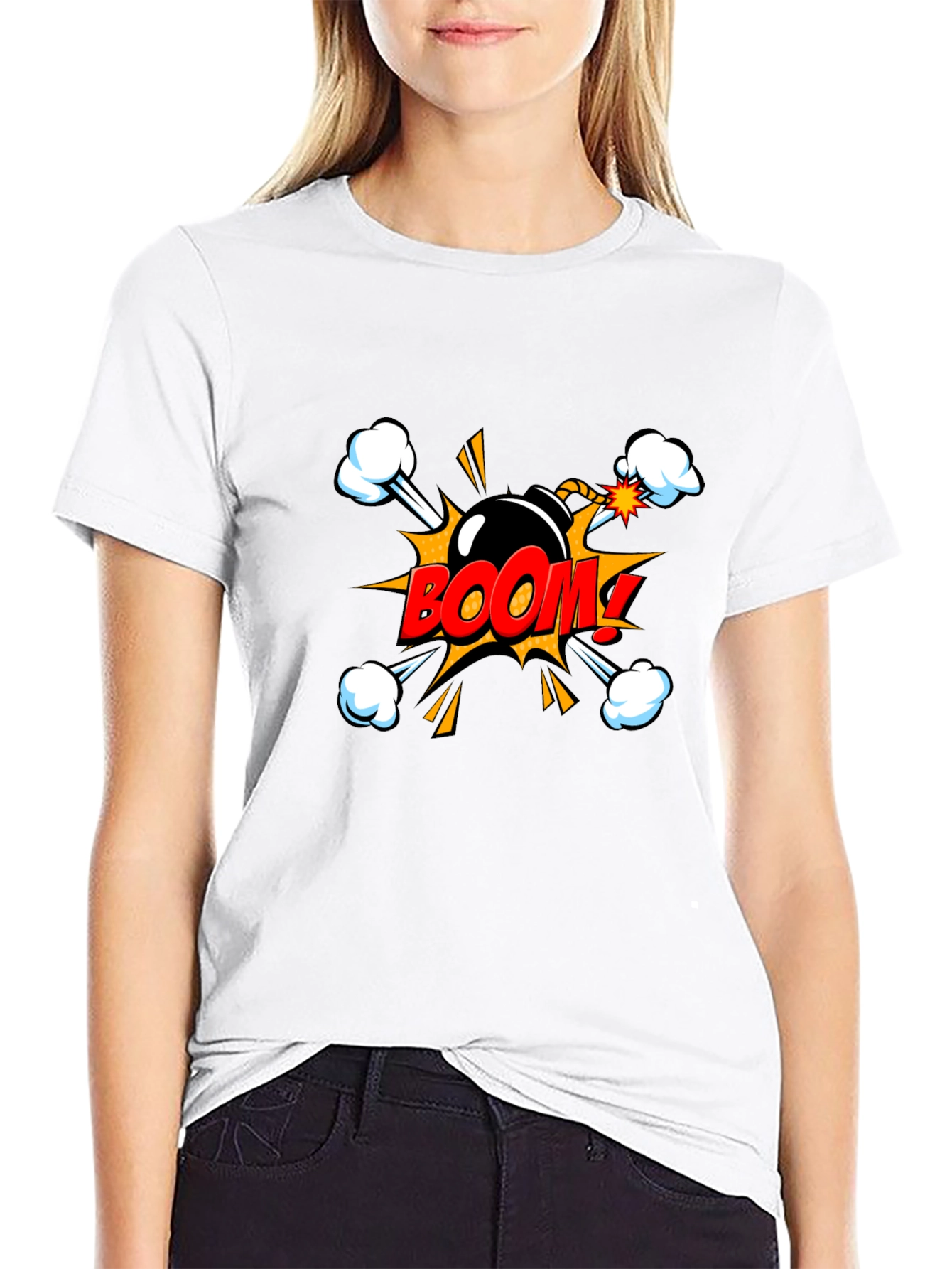 Black Boom Bomb Graphic T-Shirt - Explosive Fun! view 9