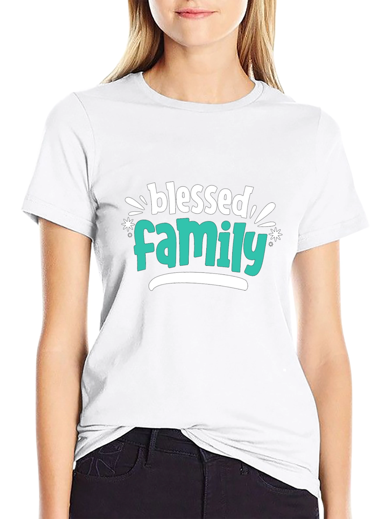 Black Blessed Family Graphic Tee - Stylish Comfort view 9