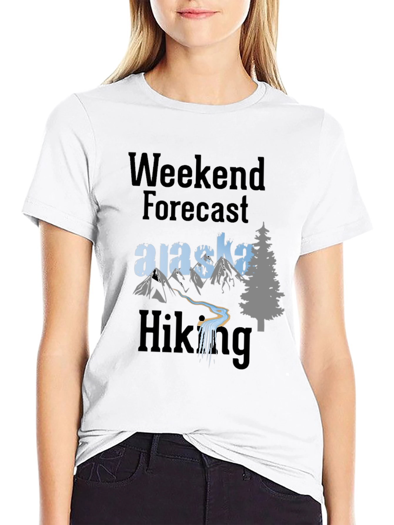 Alaska Hiking Weekend Forecast T-Shirt - 9