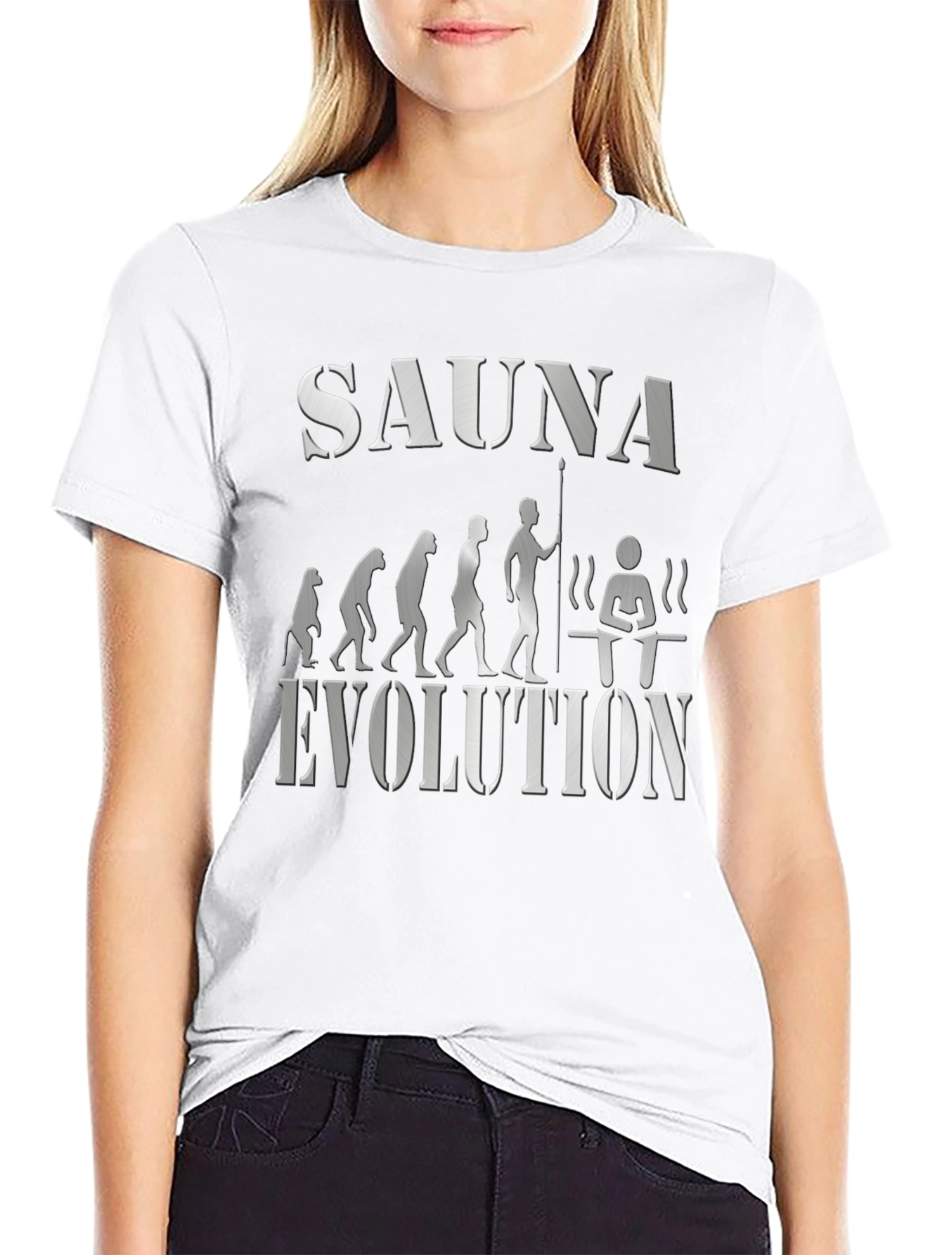 Black Sauna Evolution Graphic T-Shirt view 9