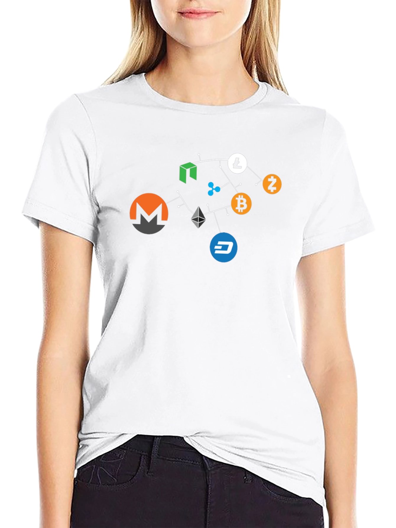 Black Crypto Network T-Shirt - Bitcoin, Ethereum, & More view 9