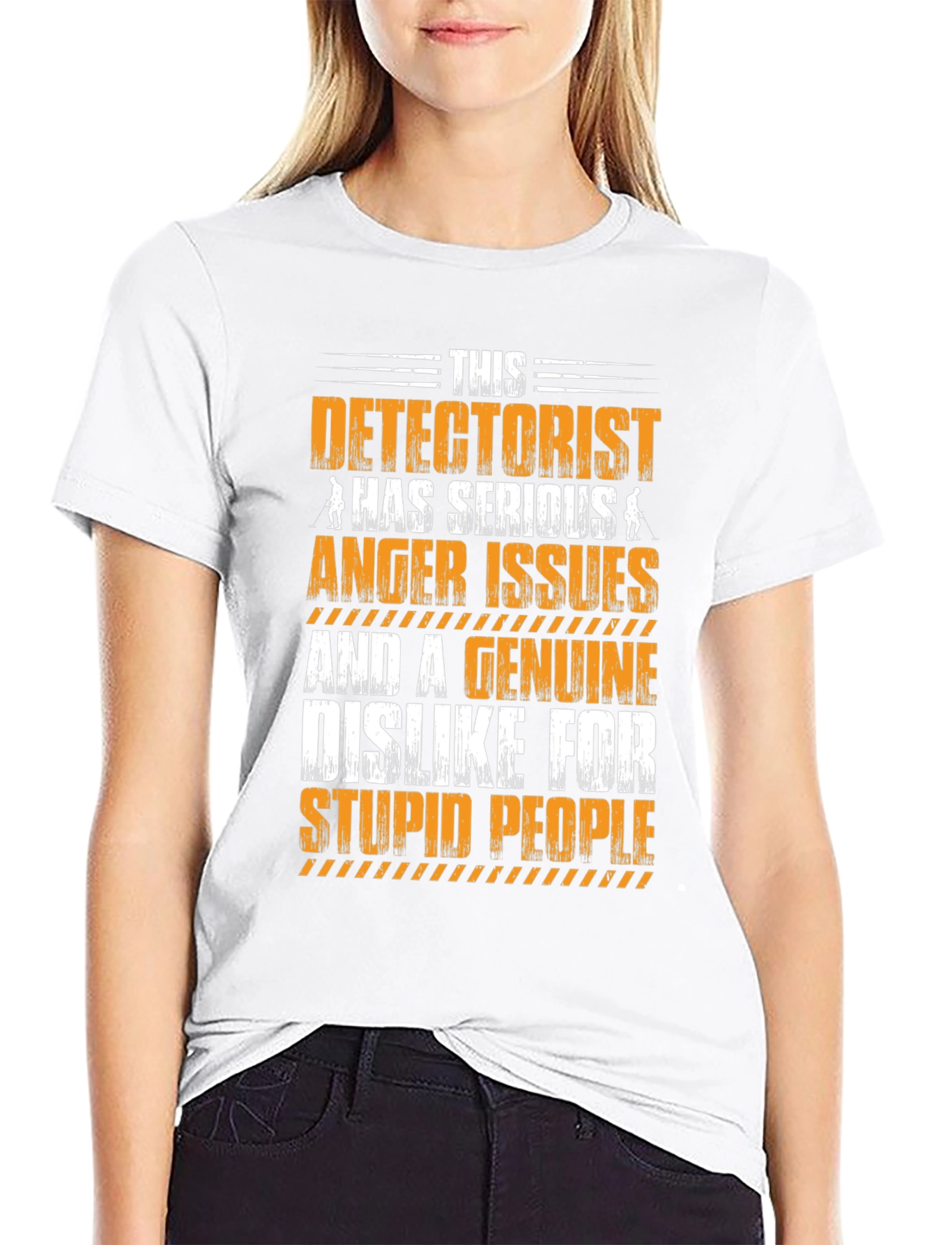 Black Detectorist Serious Anger Issues Graphic Tee view 9