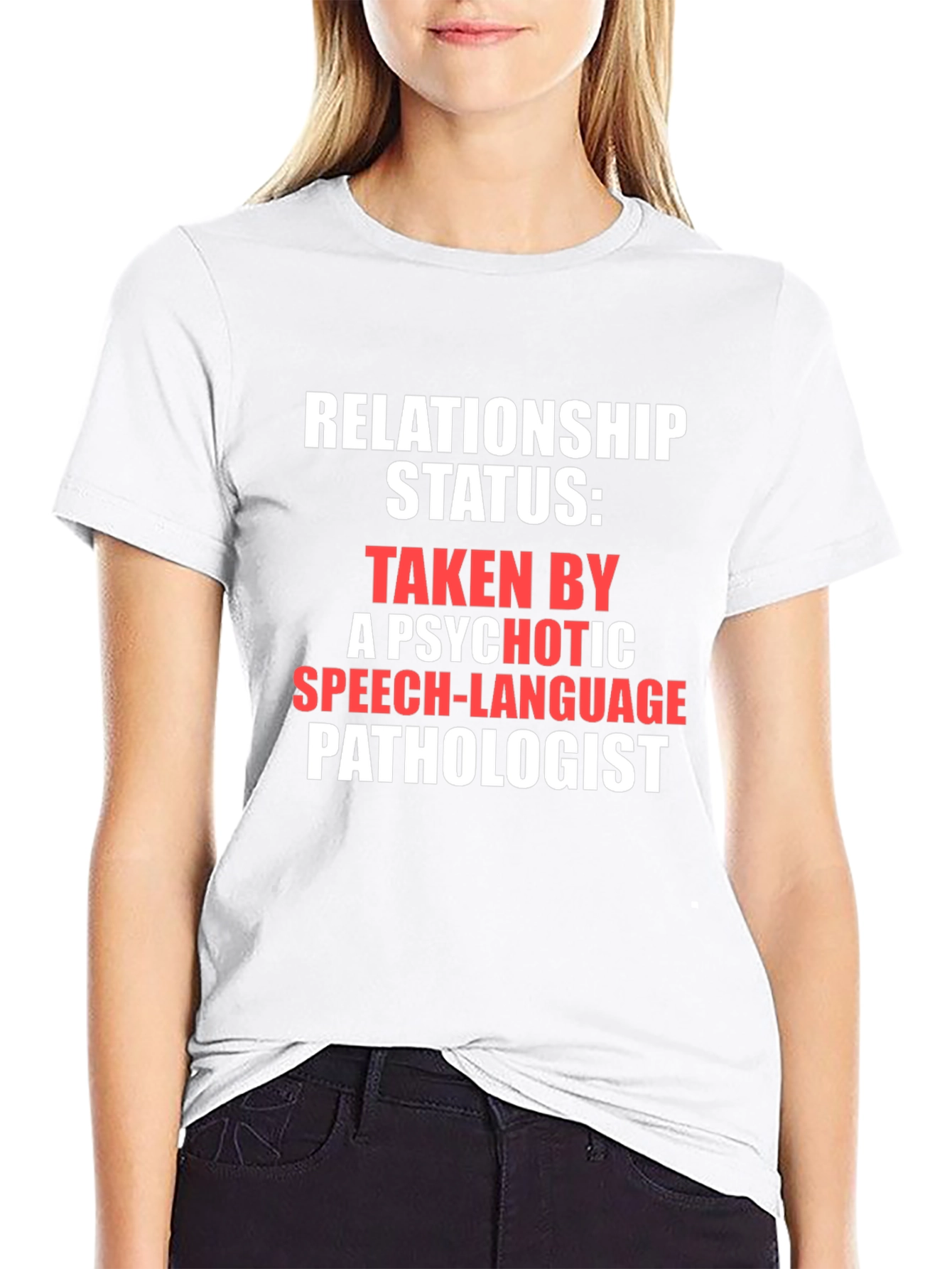 Black Relationship Status Speech Language Pathologist T-Shirt view 9