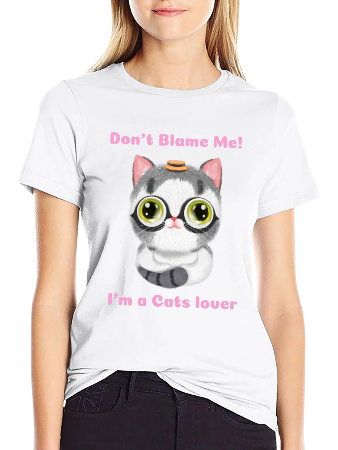 Black Don't Blame Me, I'm A Cats Lover T-Shirt view 9