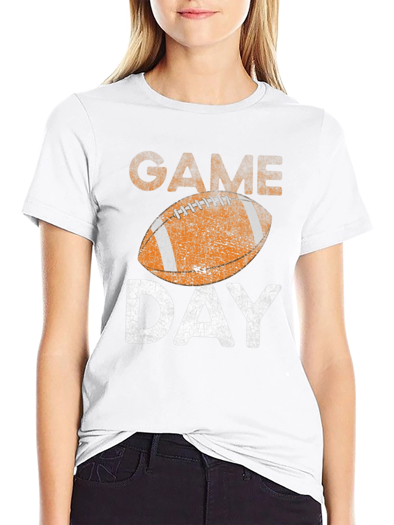 Black Game Day Football Graphic Tee view 9