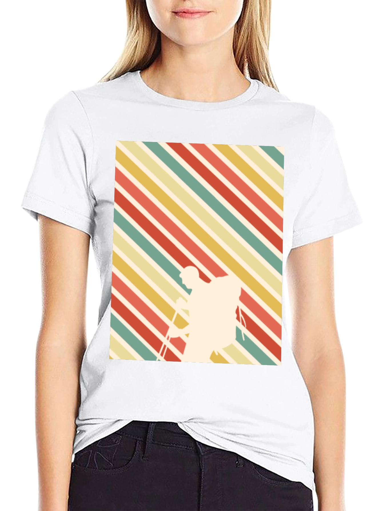 Black Retro Hiker Graphic Tee - Black view 9