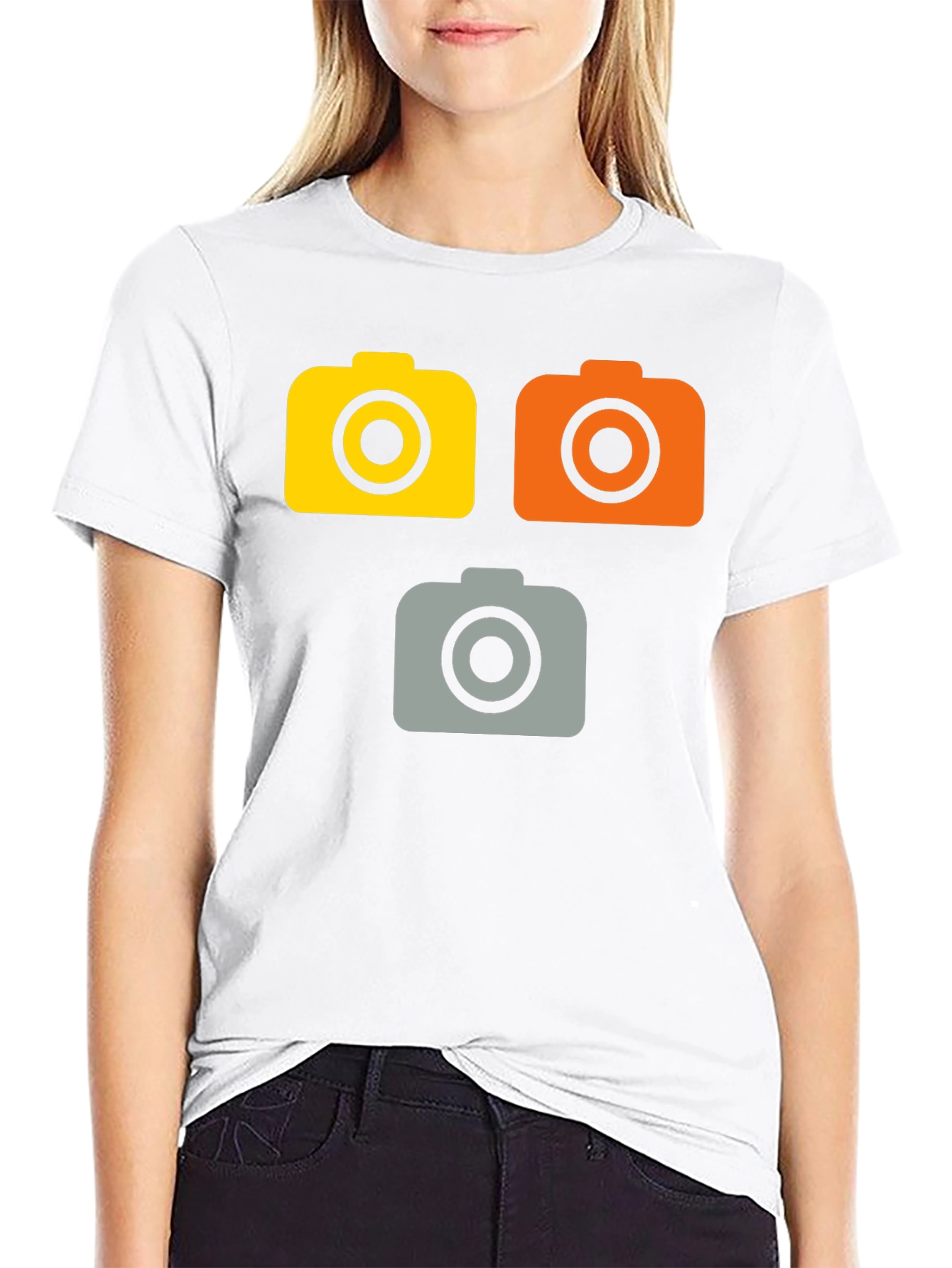 Black Retro Camera Graphic Tee - Black view 9