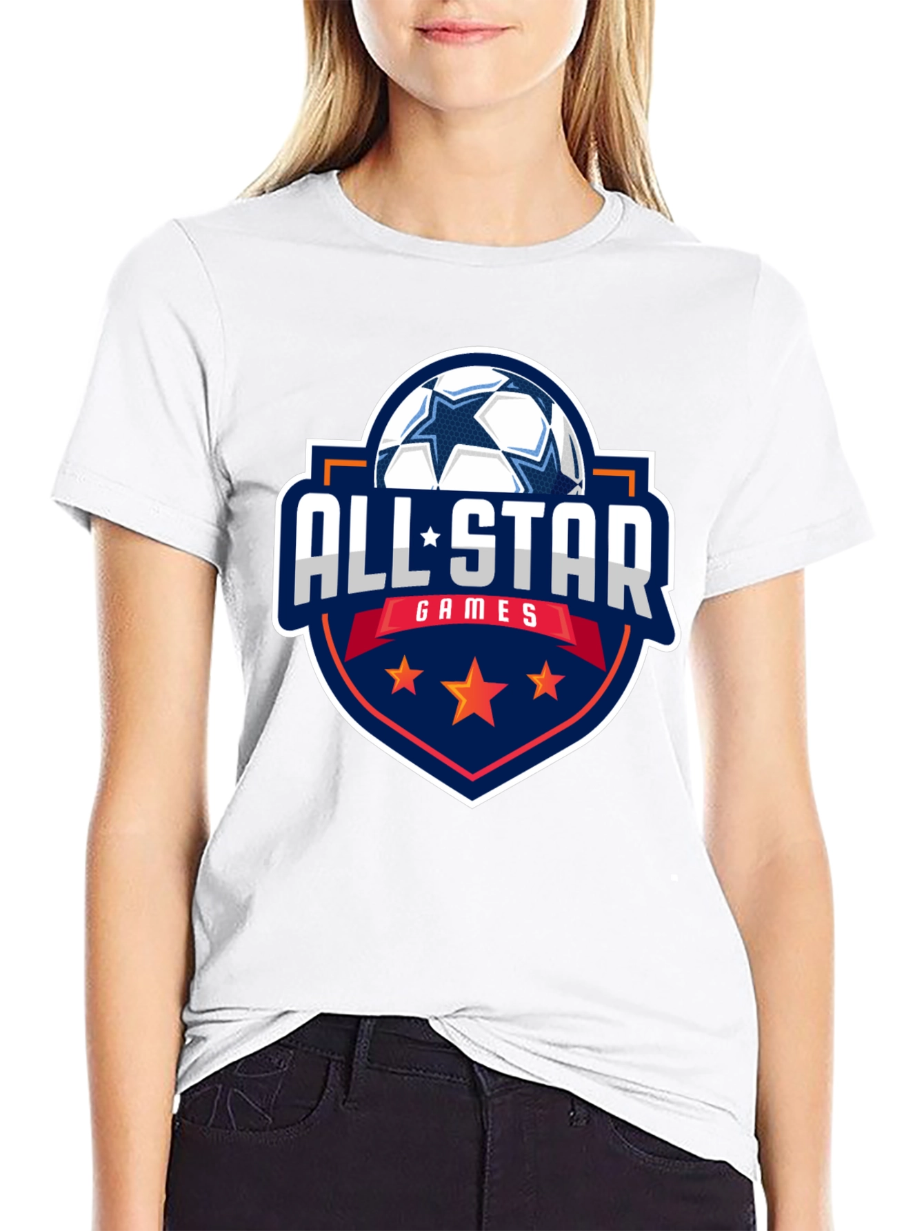 Black All-Star Games Soccer Graphic Tee - Black Cotton view 9