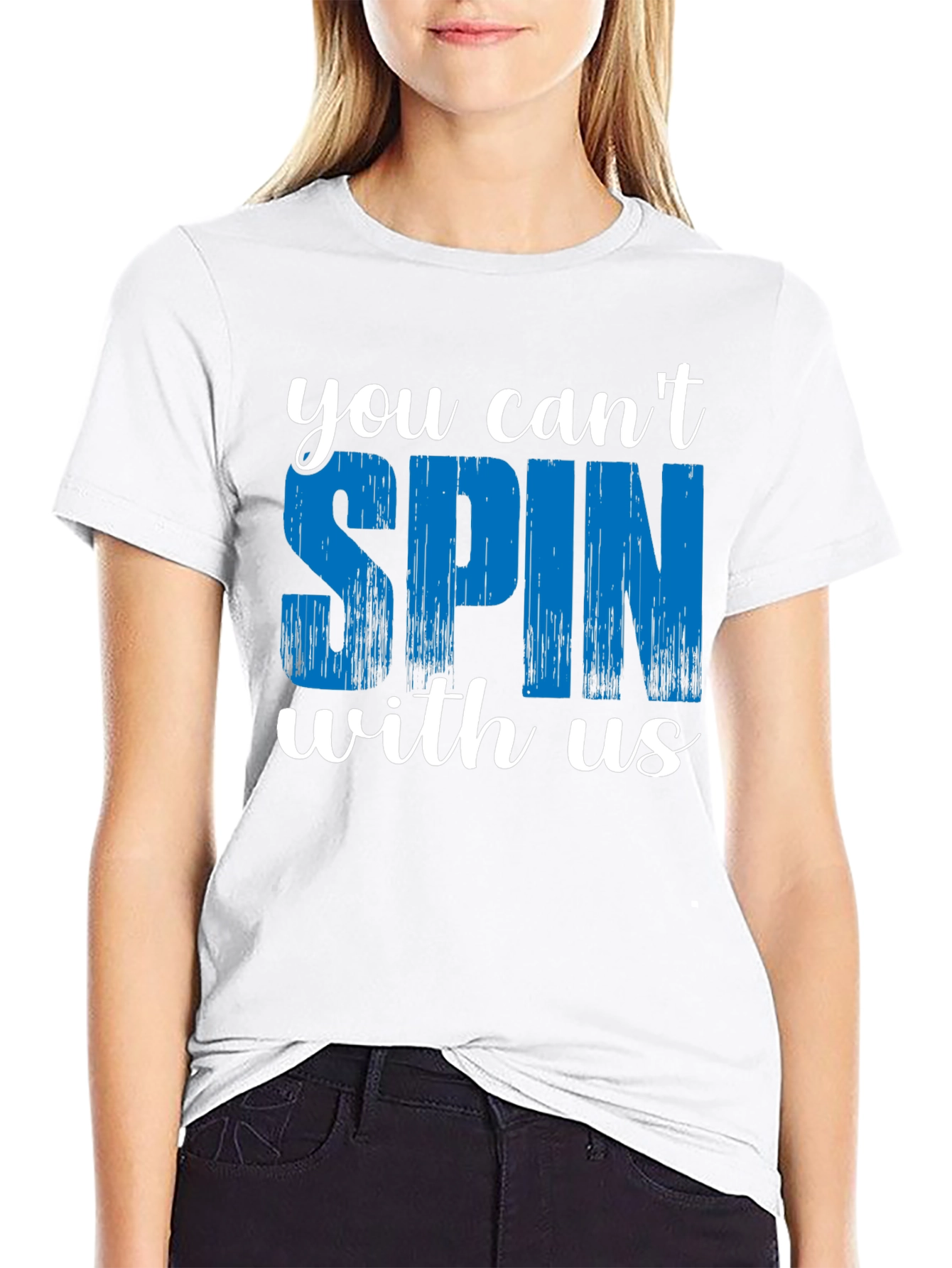 Black You Can't Spin With Us Graphic Tee view 9