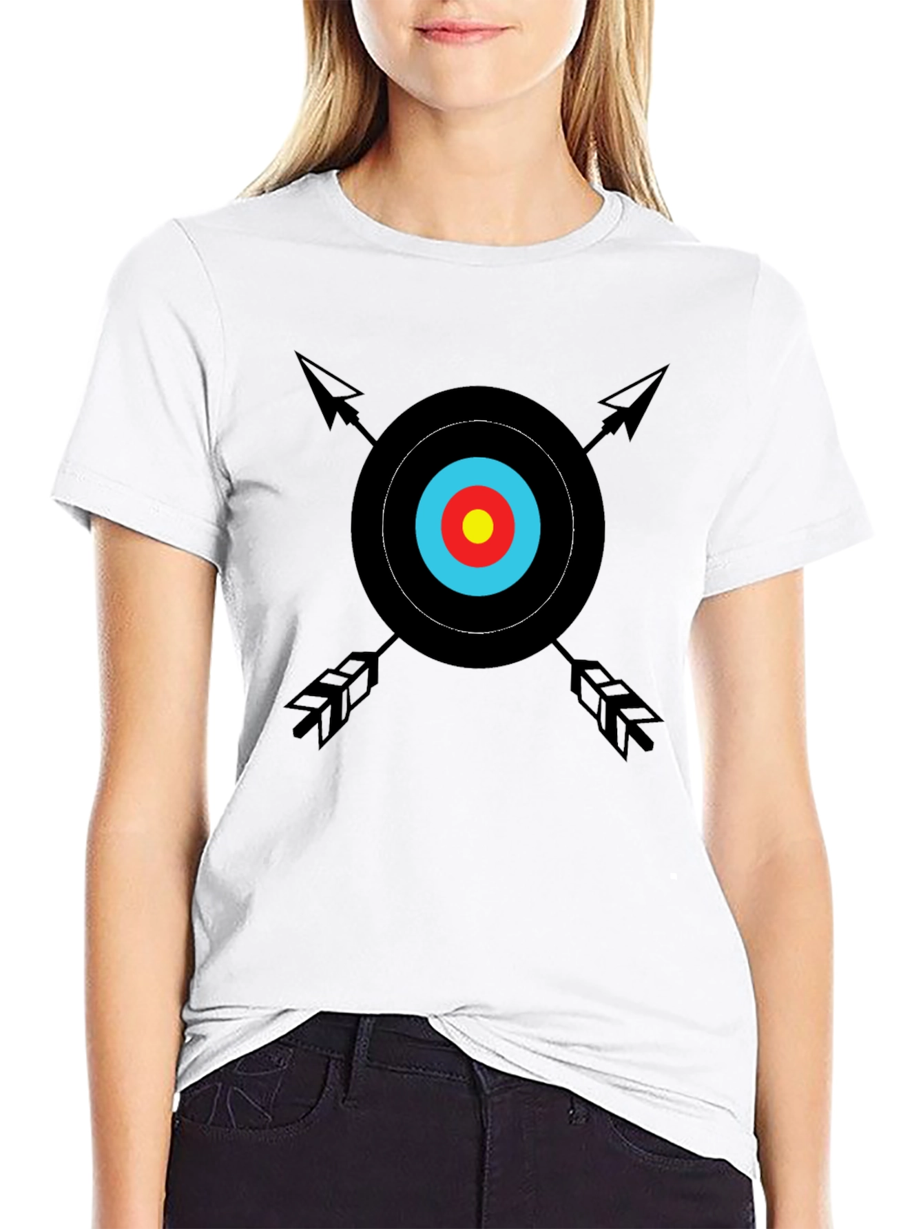 Black Archery Target Graphic Tee - Classic Design view 9