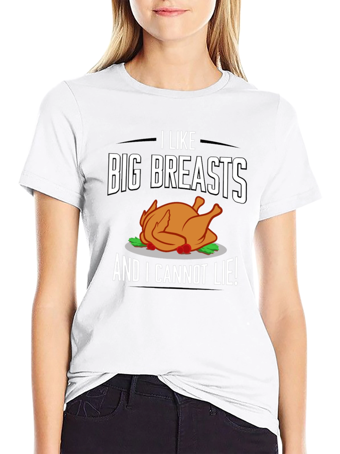 Black I Like Big Breasts Funny Turkey T-Shirt view 9