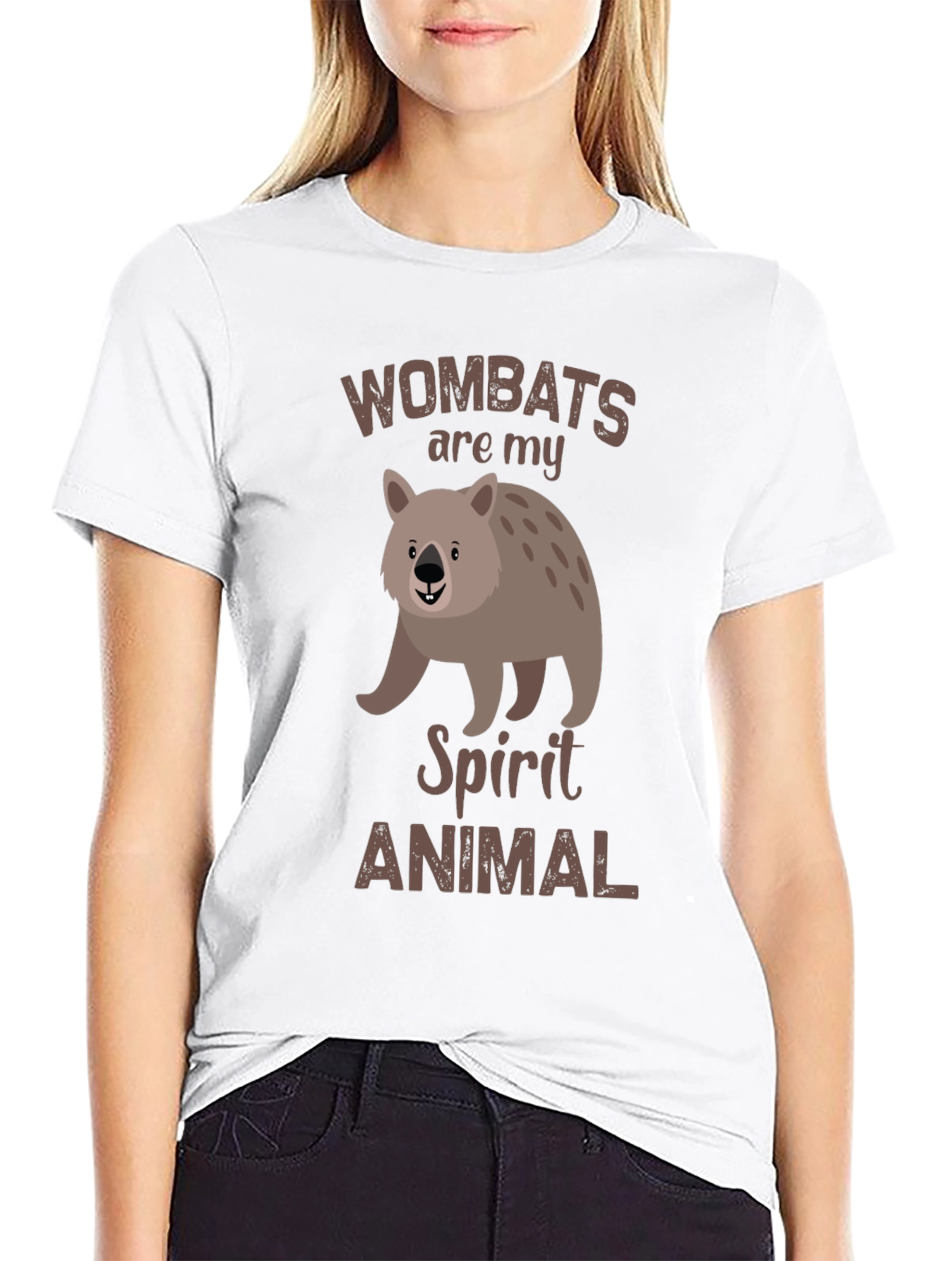Black Wombats Are My Spirit Animal T-Shirt view 9