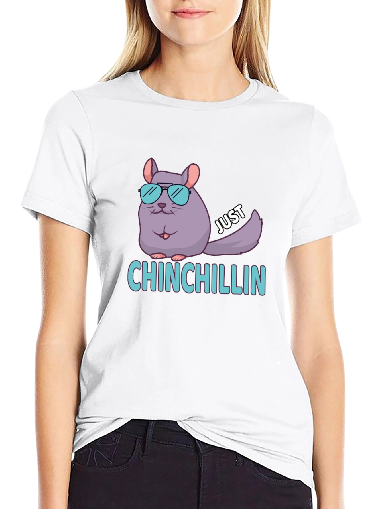Black Cool Chinchilla Chill Out T-Shirt - Black view 9