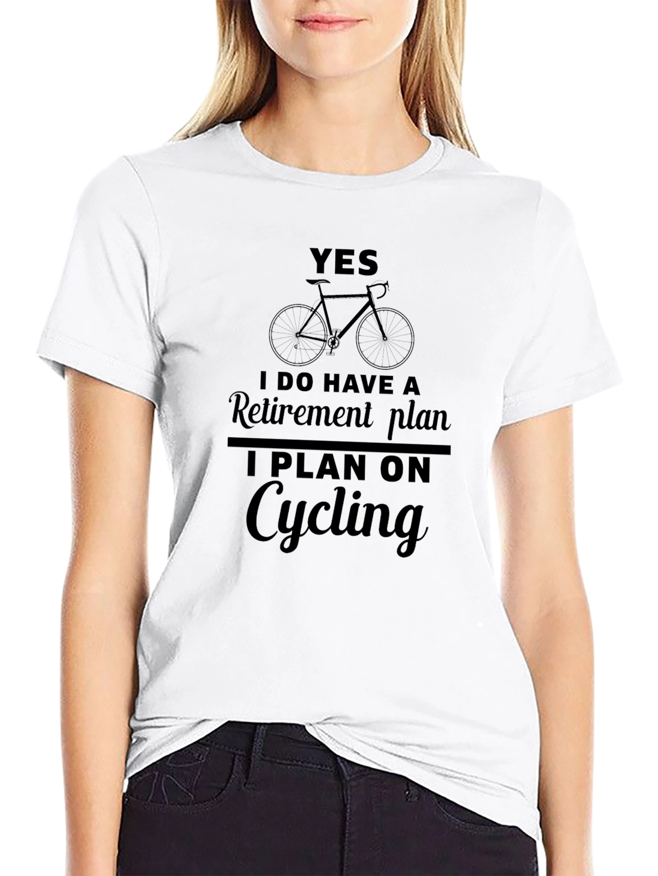 Black Cycling Retirement Plan T-Shirt - Funny Biker Tee view 9