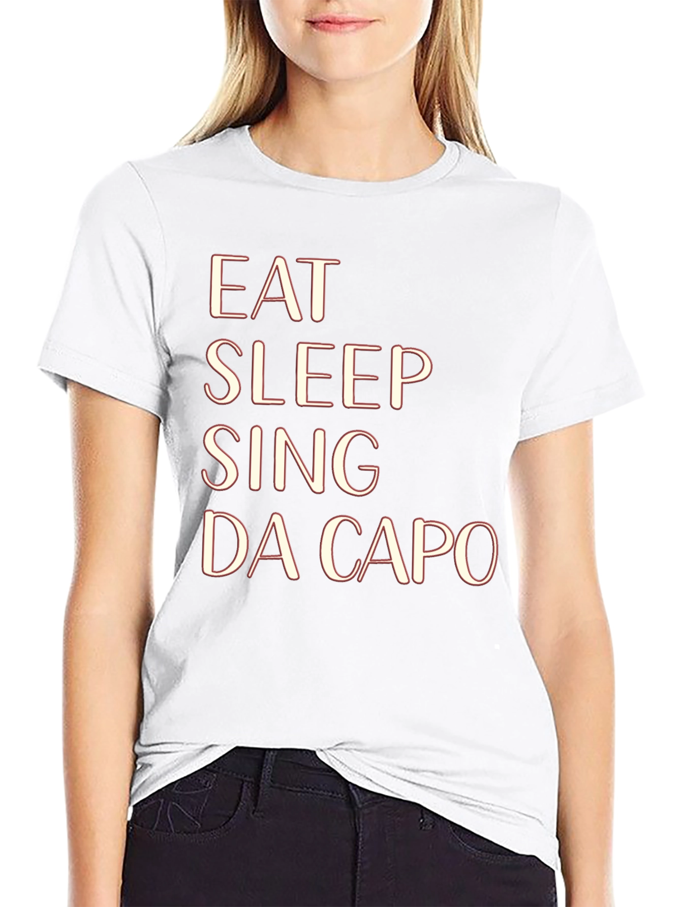 Black Eat Sleep Sing Da Capo Black T-Shirt view 9