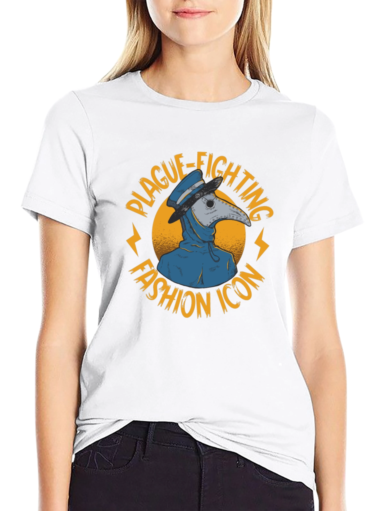 Black Plague Doctor Fashion Icon T-Shirt view 9