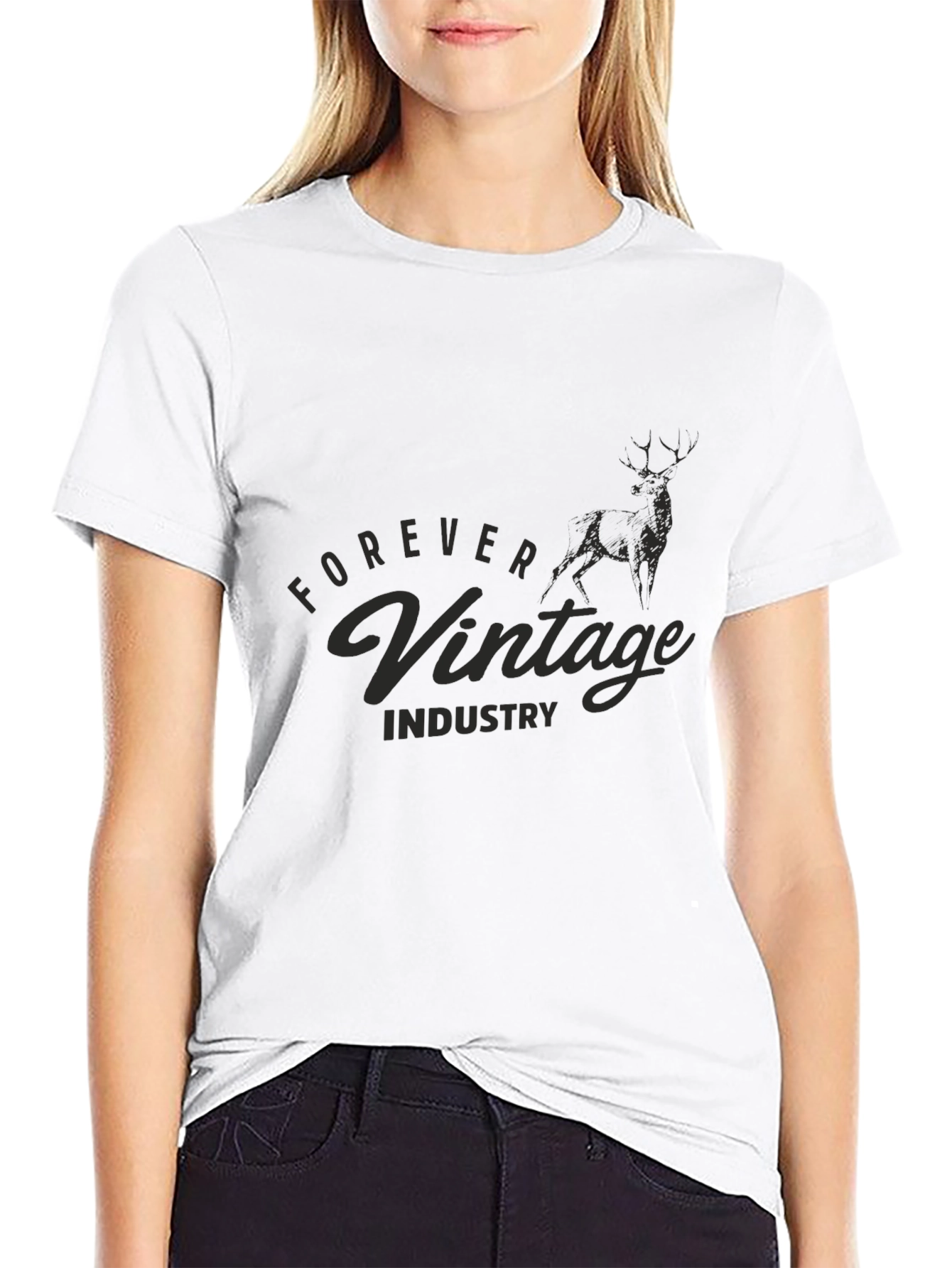 Black Forever Vintage Industry Men's Graphic T-Shirt view 9