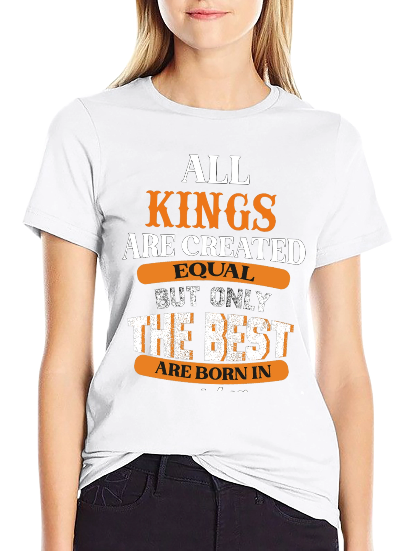 Black All Kings Are Created Equal Men's Graphic T-Shirt view 9