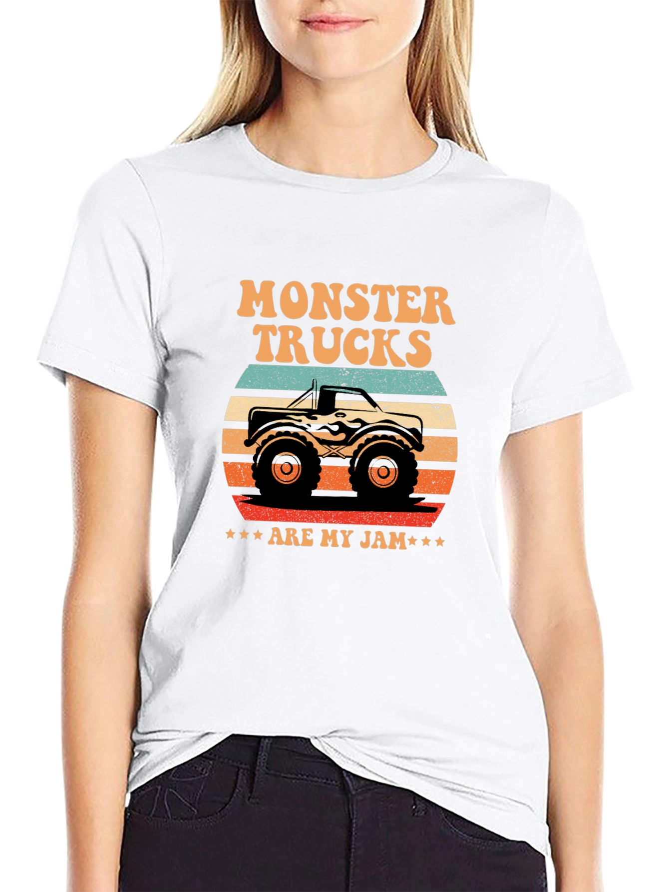 Black Monster Truck Graphic Tee - "Are My Jam" view 9