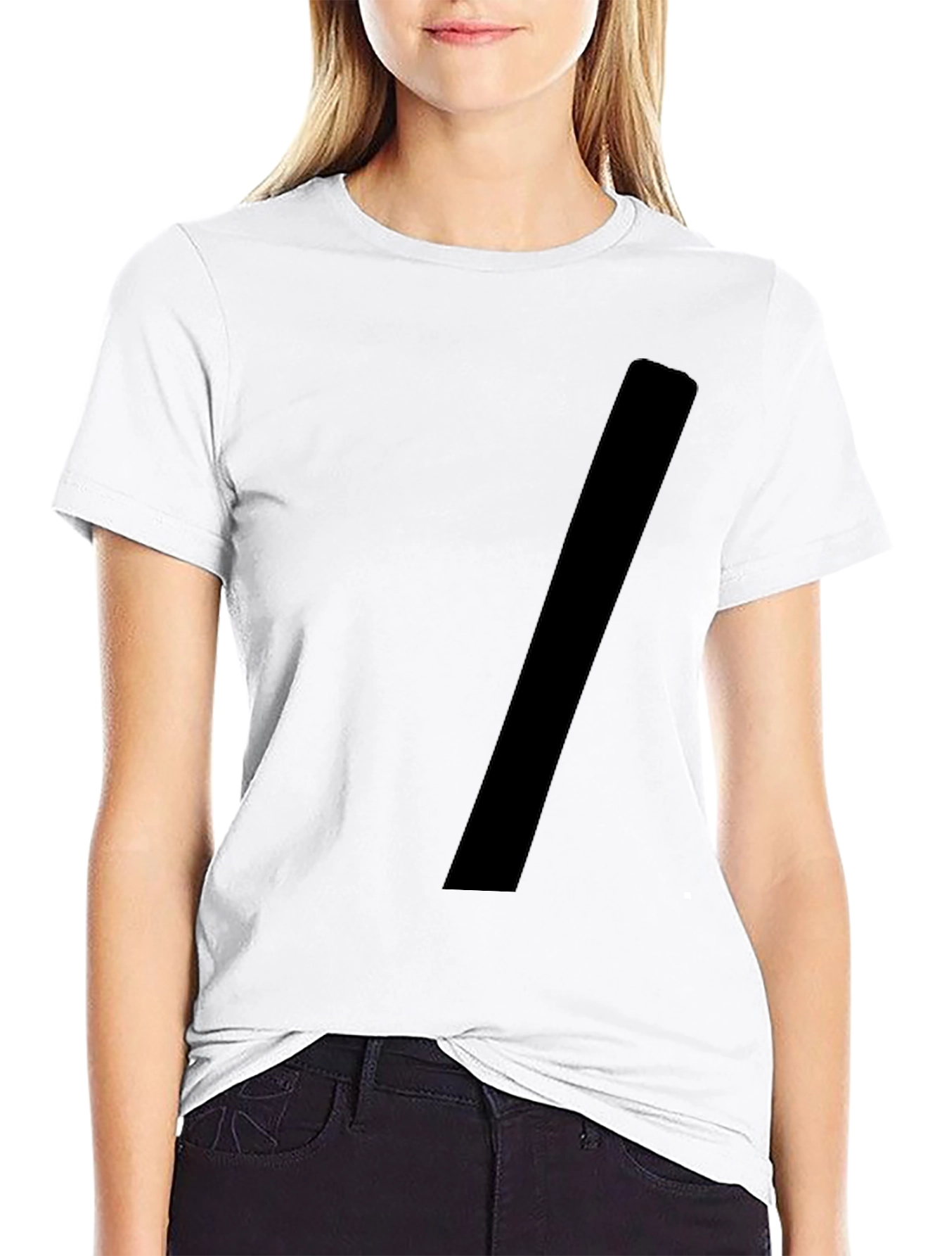 Black Bold Minimalist Black T-Shirt view 9