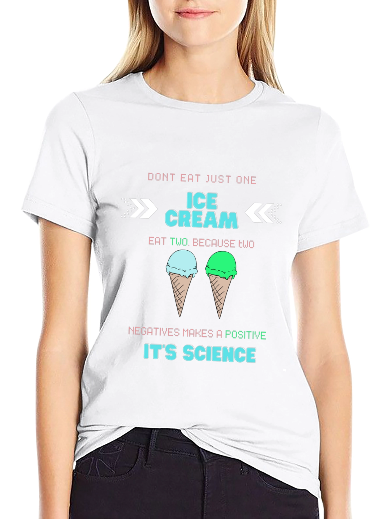 Black Ice Cream Science T-Shirt view 9