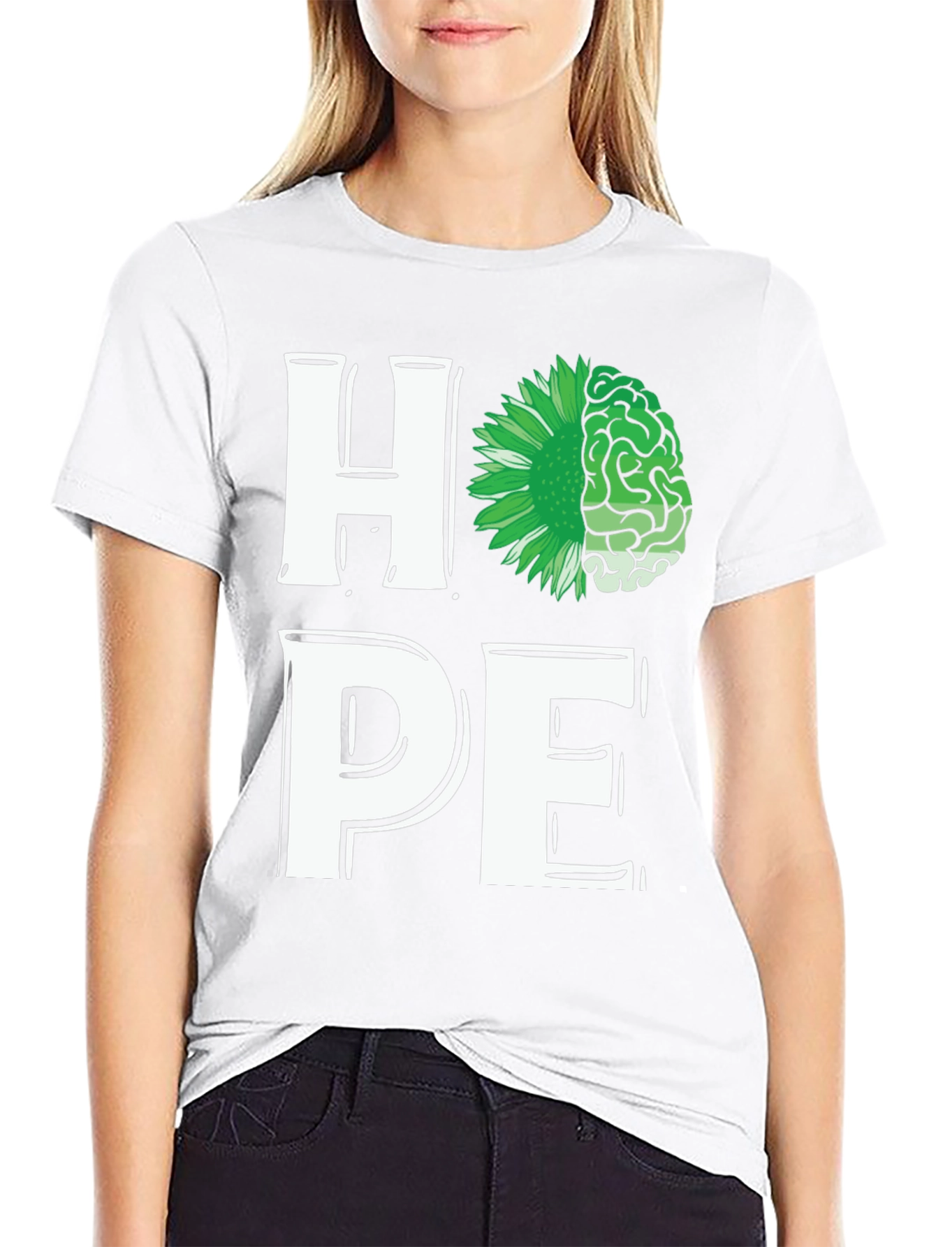 Black Hope Mental Health Awareness T-Shirt view 9