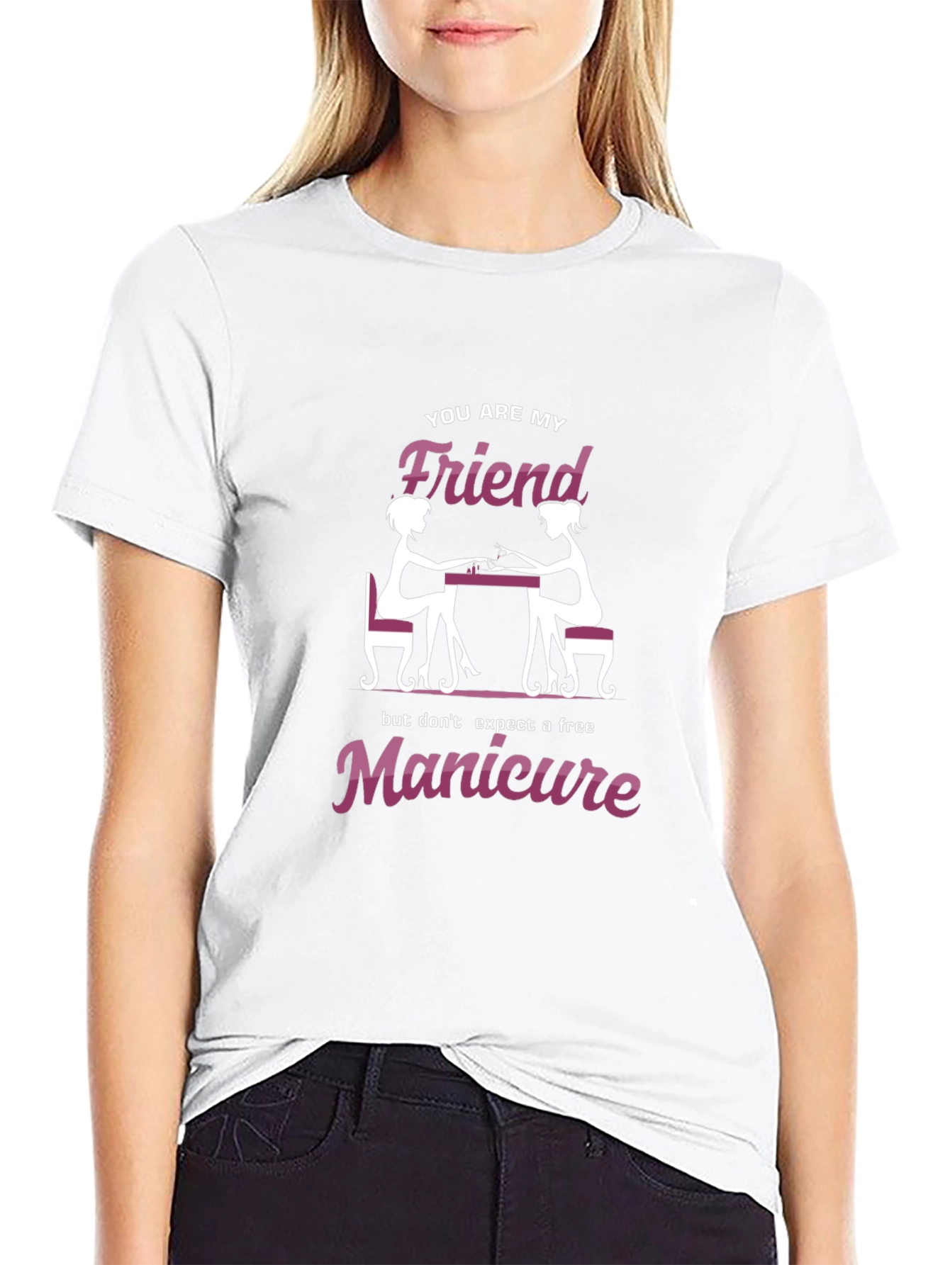 Black Friend Manicure Graphic Tee - Unisex T-Shirt view 9