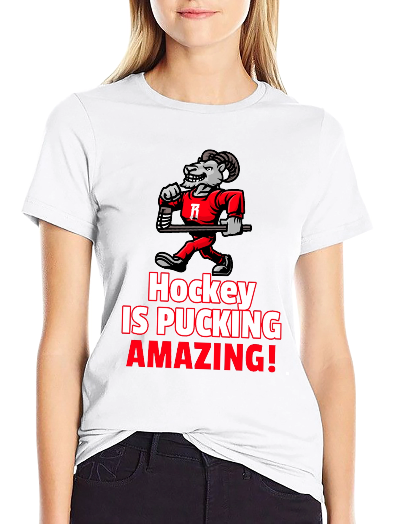 Black Hockey is Pucking Amazing T-Shirt view 9