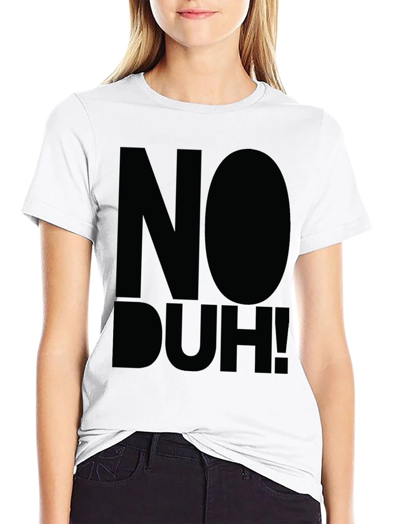 Black No Duh! Graphic Tee - Bold Statement T-Shirt view 9
