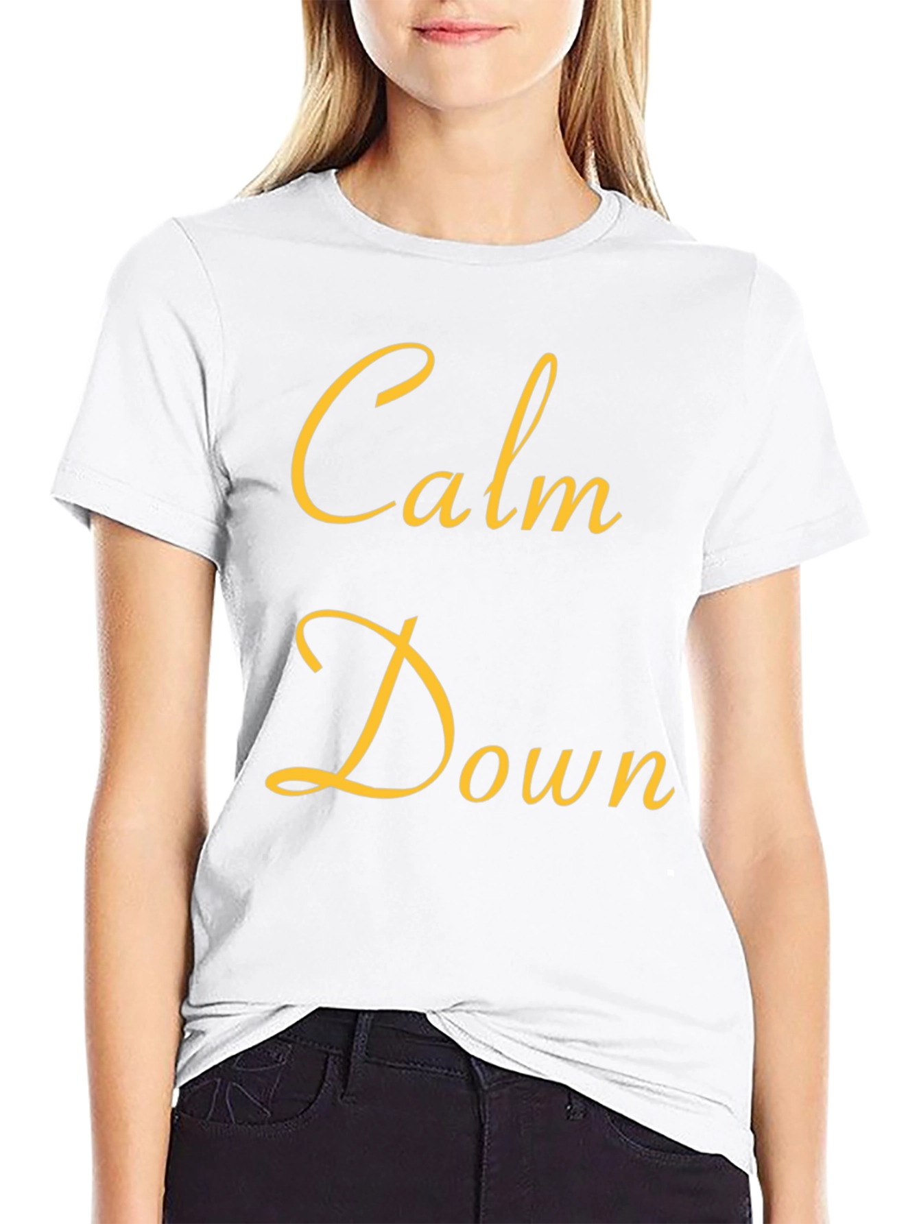 Black Calm Down Graphic Tee - Relaxed Fit Black T-Shirt view 9