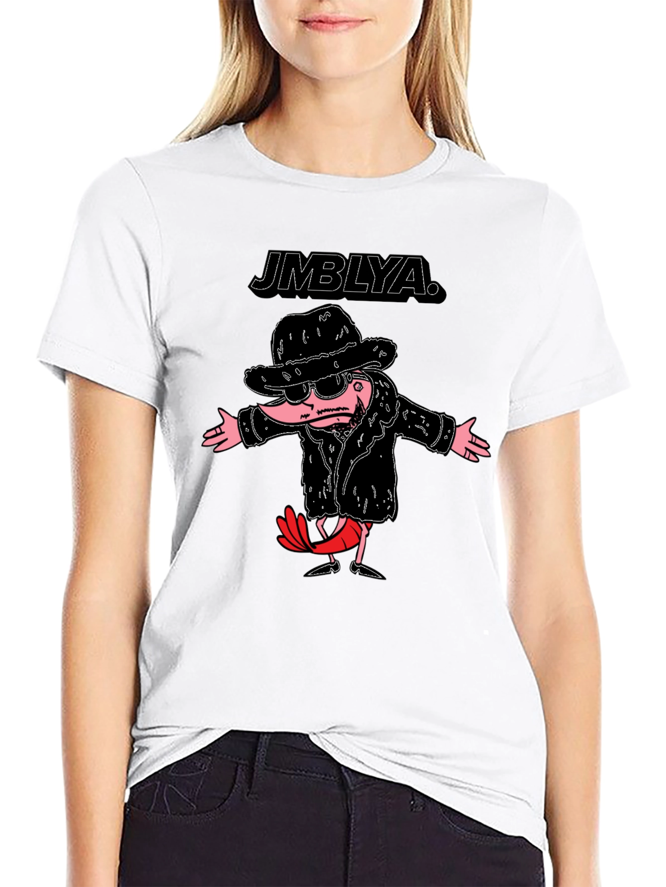Black JMBLYA Graphic T-Shirt - Quirky Cartoon Tee view 9
