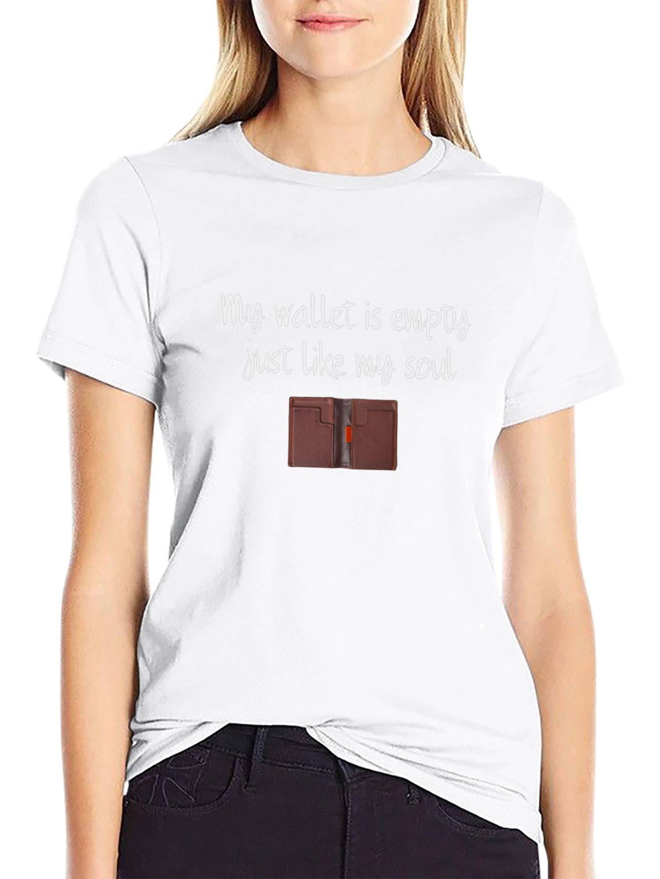 Black Empty Wallet Empty Soul Graphic Tee view 9