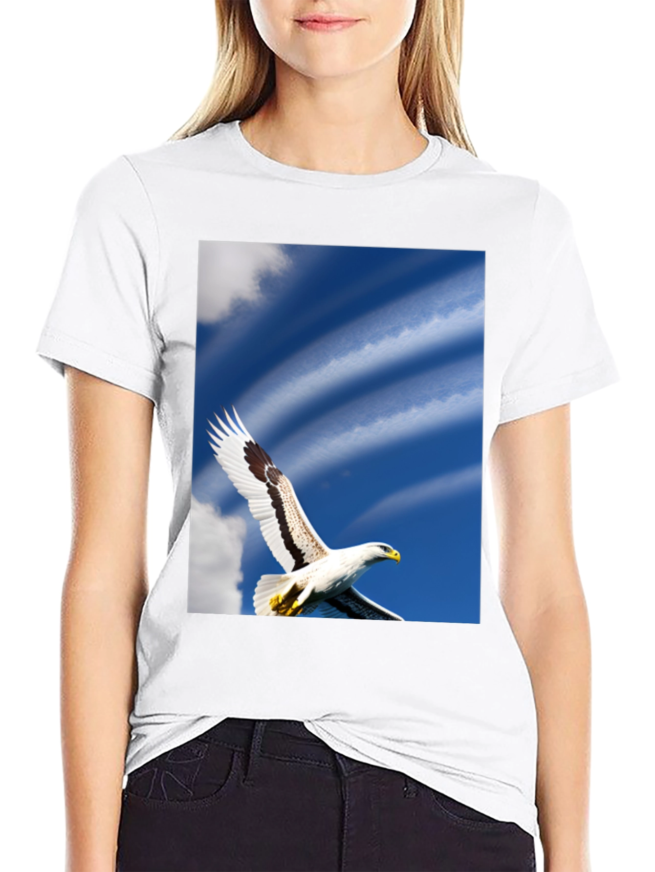 Black Eagle Sky Graphic Tee - Soaring Freedom view 9