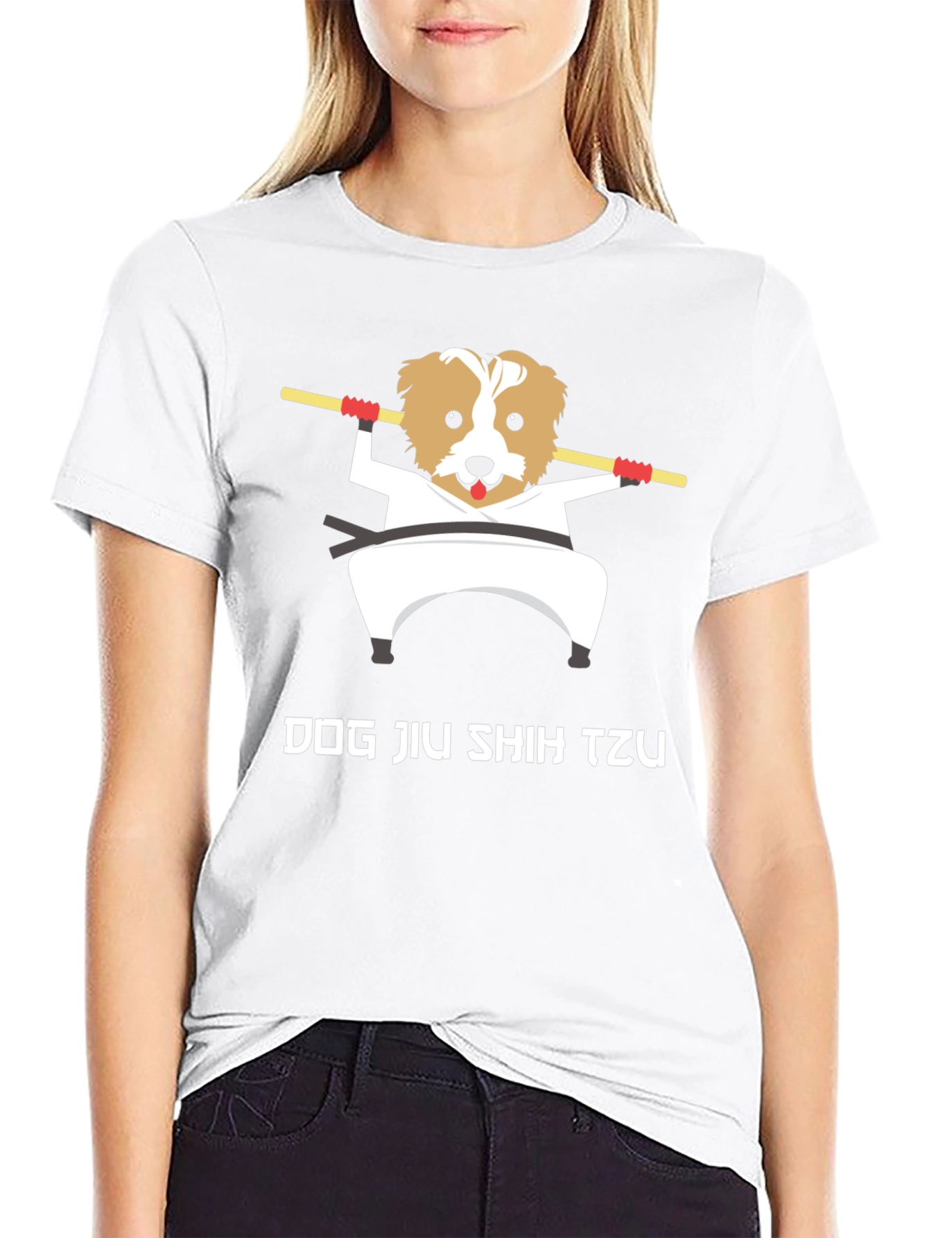 Black Dog Jiu Shih Tzu T-Shirt - Martial Arts view 9