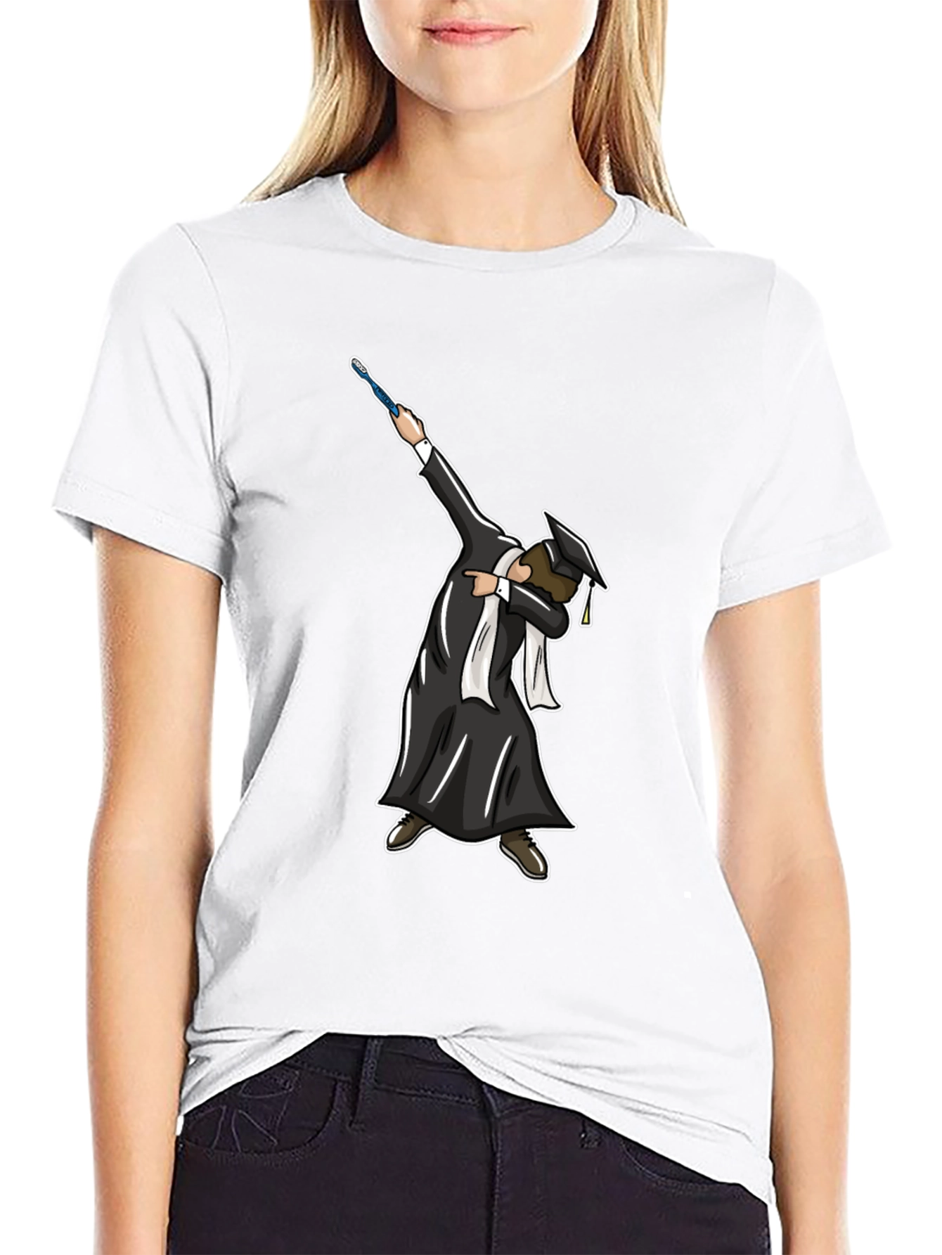 Black Graduation Dabbing T-Shirt view 9