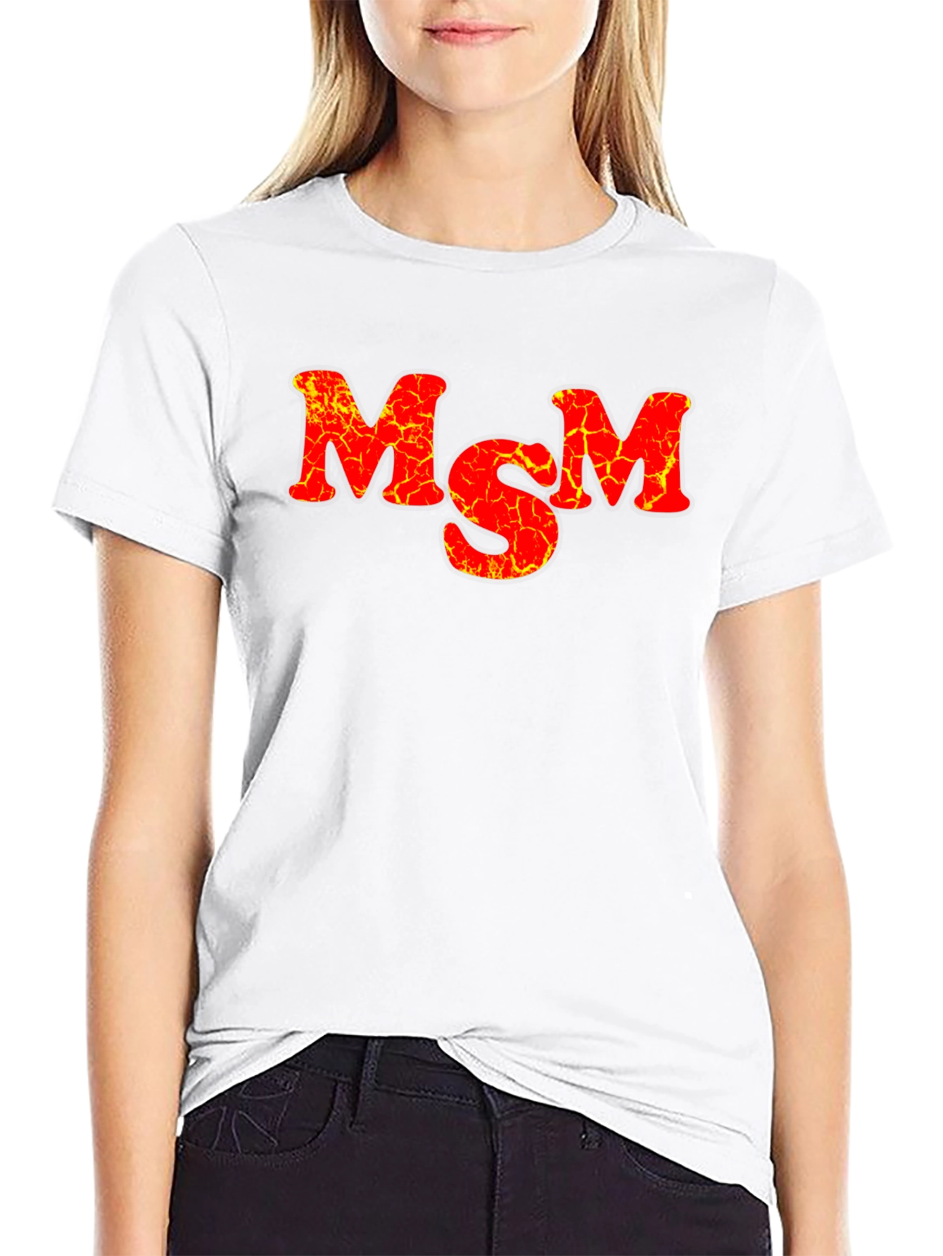 Black MSM Lava T-Shirt - Bold Graphic Tee view 9