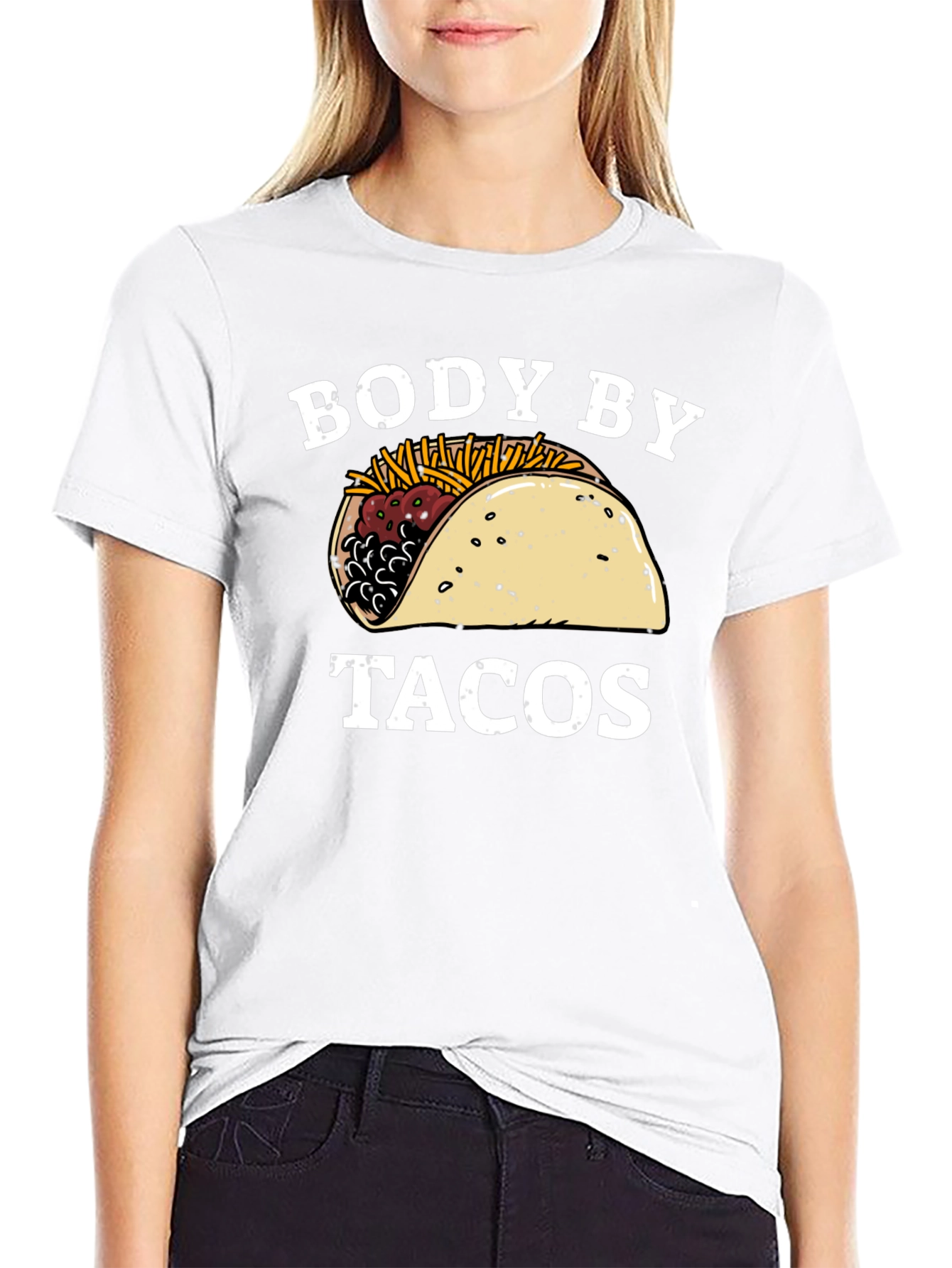 Black Body By Tacos Graphic Tee - Unisex Black T-Shirt view 9